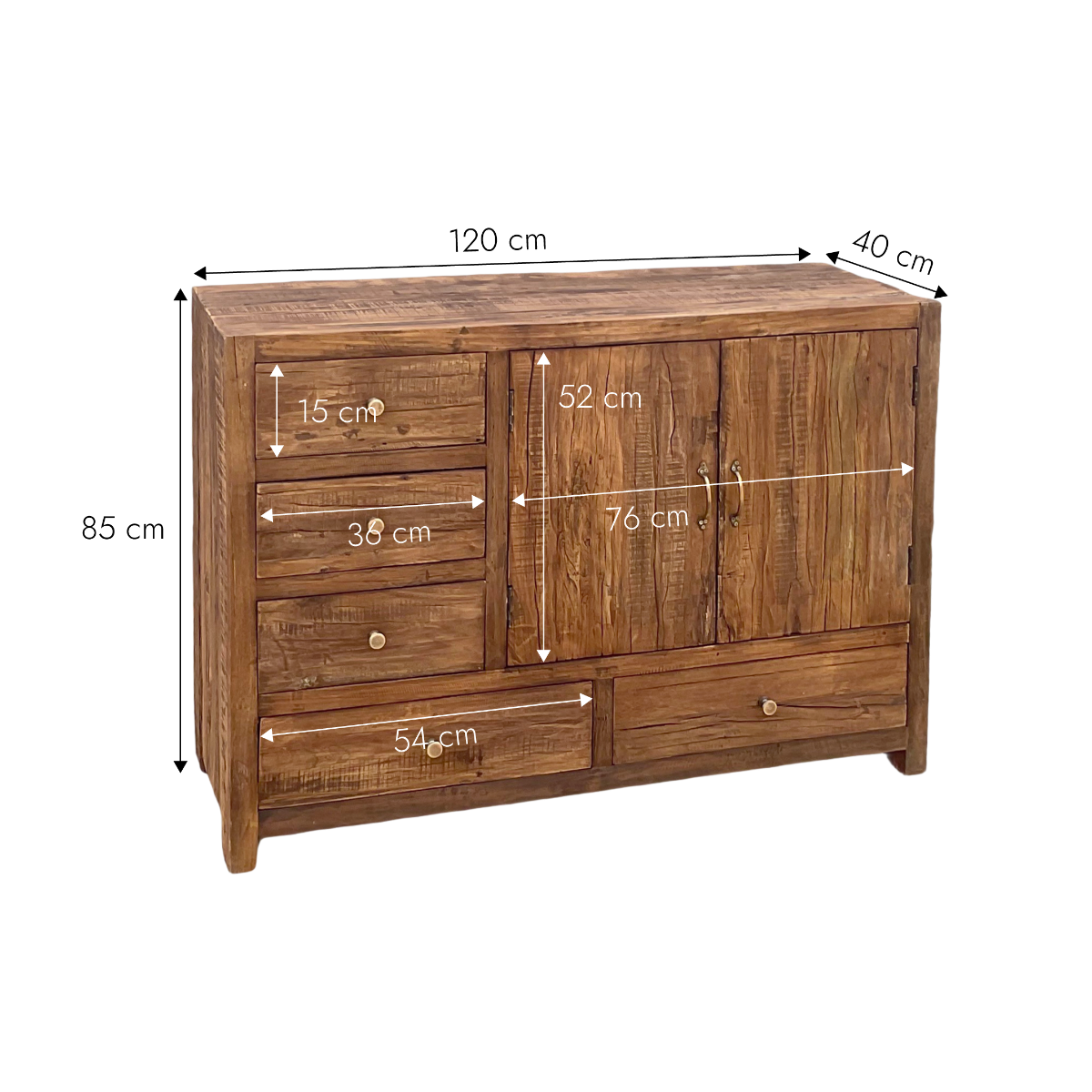 Buffet en bois recyclé Indra