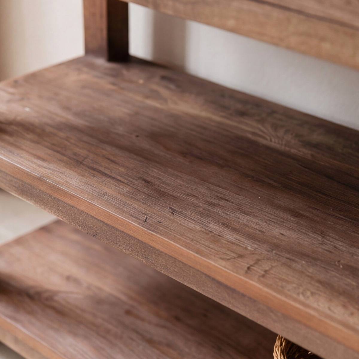 Console avec tiroirs en bois recyclé Indra