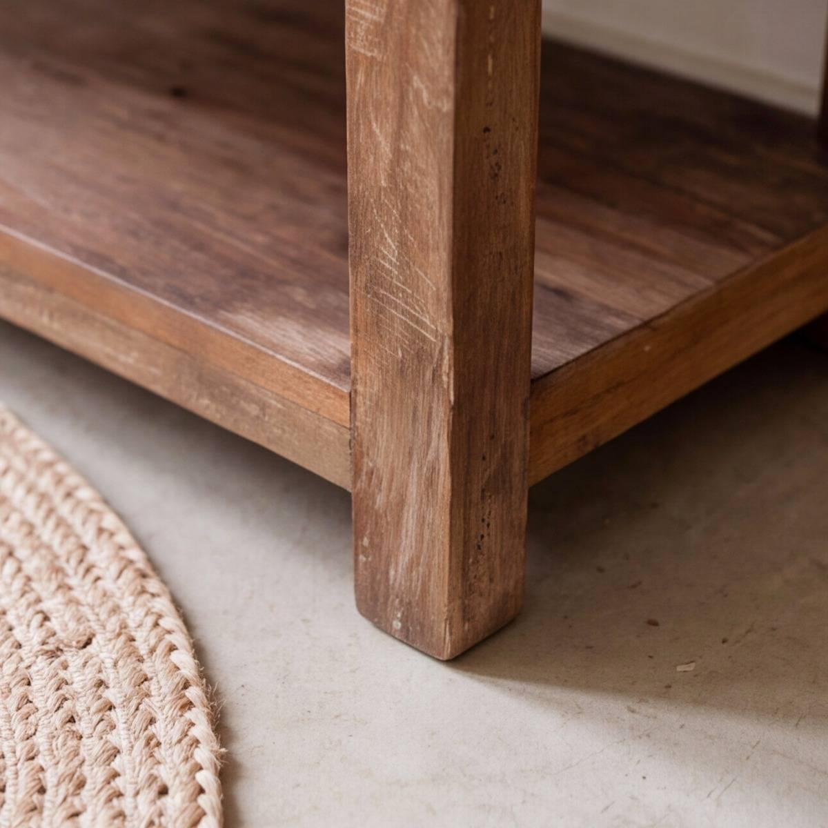 Console avec tiroirs en bois recyclé Indra