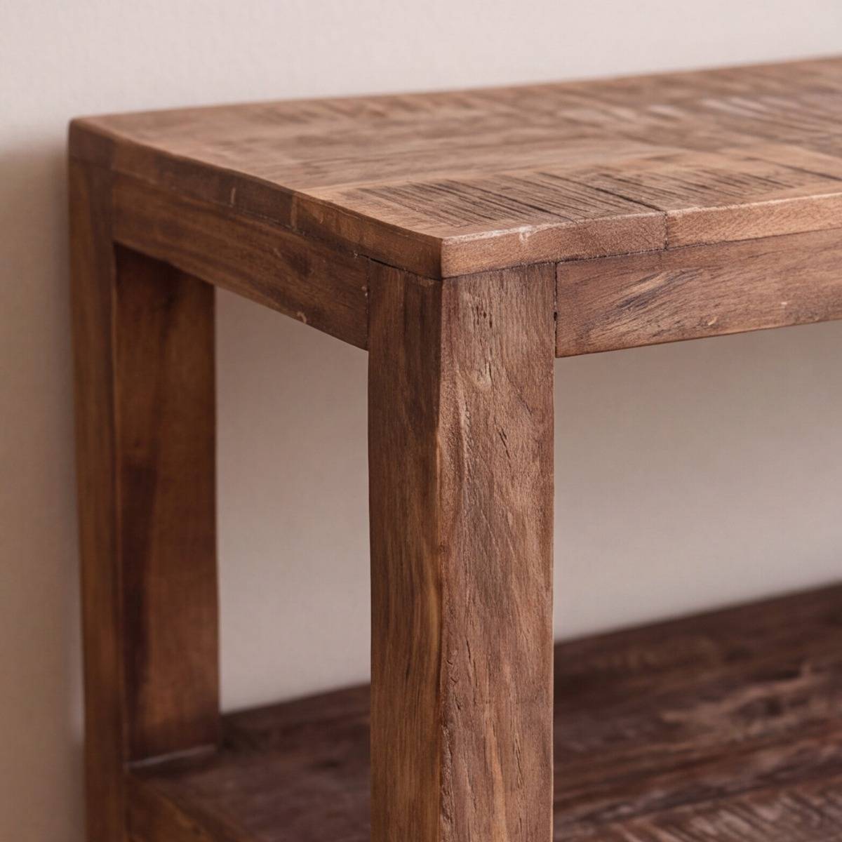Console 3 étagères en bois recyclés Indra