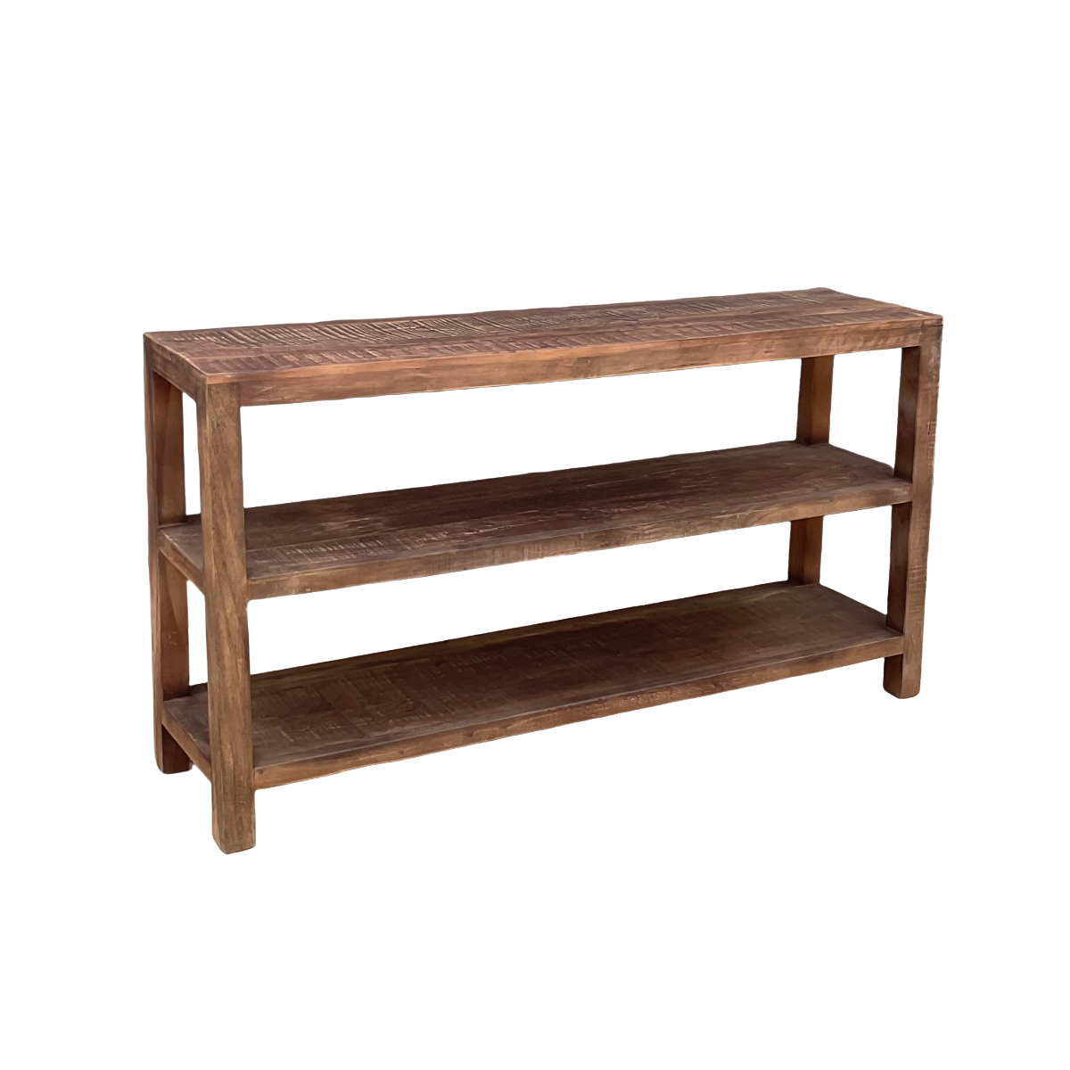 Console 3 étagères en bois recyclés Indra