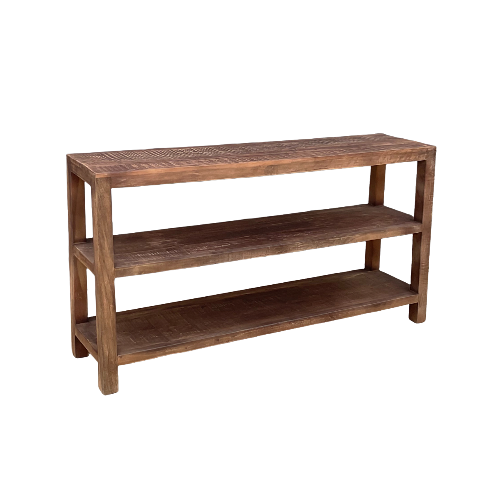 Console 3 étagères en bois recyclés Indra