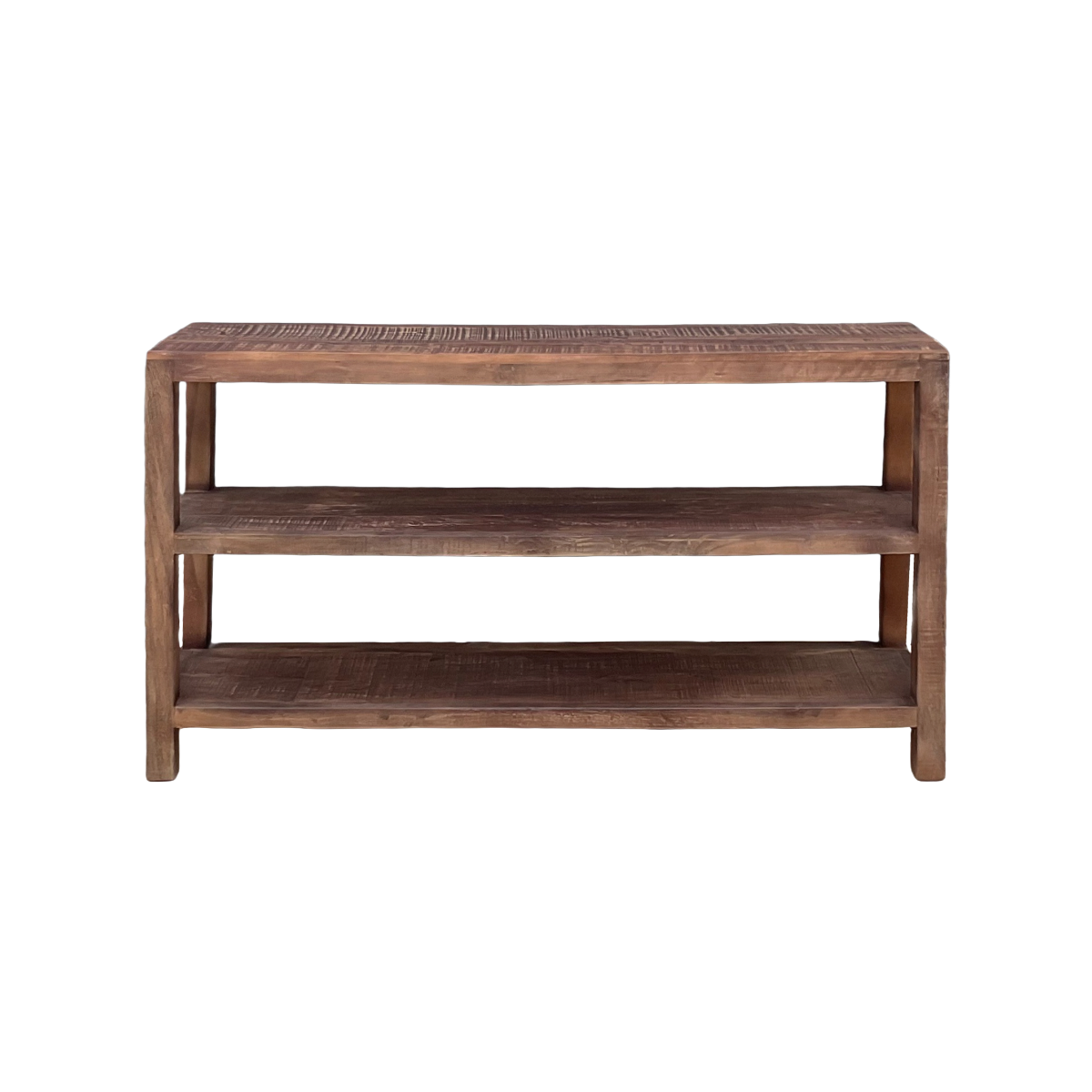 Console 3 étagères en bois recyclés Indra