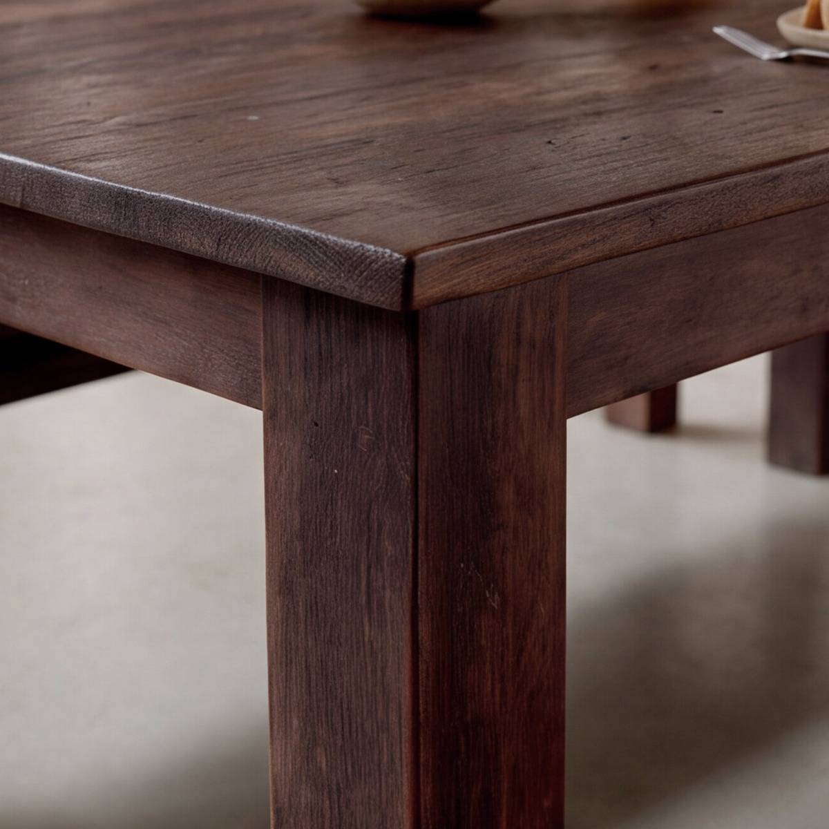 Table à manger + 2 bancs en bois recyclé Indra