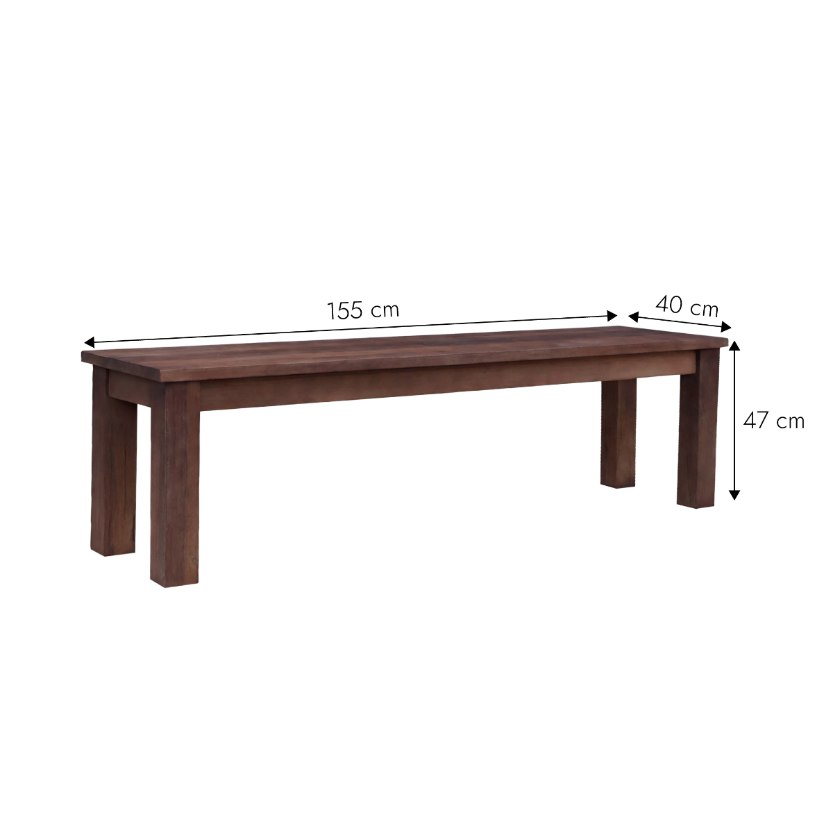 Banc en bois recyclé Indra