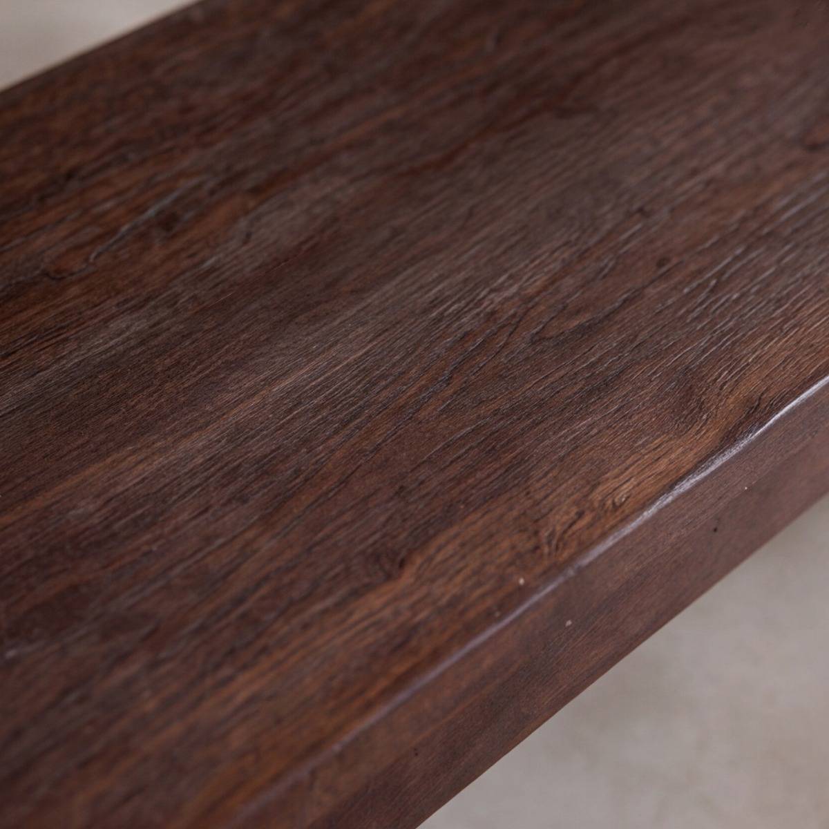 Table à manger + 2 bancs en bois recyclé Indra
