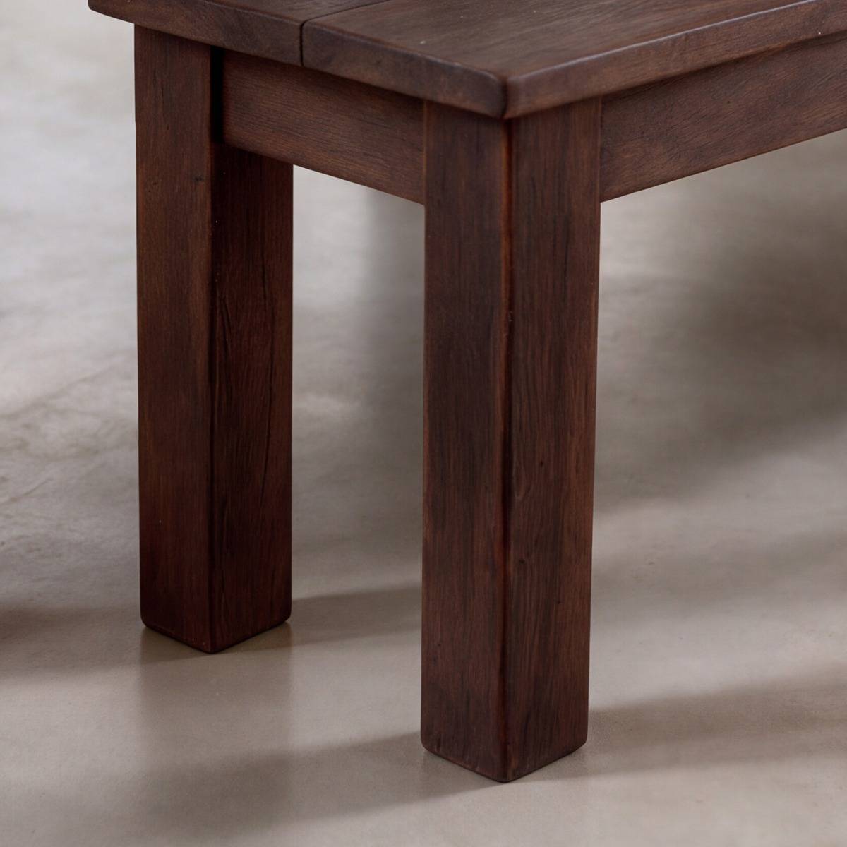 Table à manger + 2 bancs en bois recyclé Indra