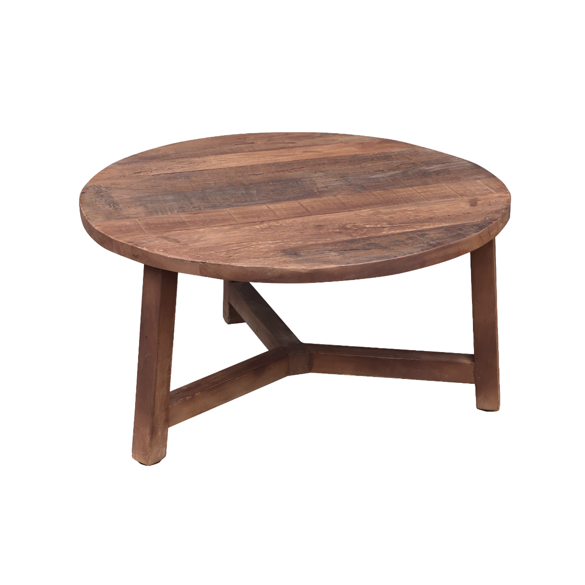 Table basse ronde en bois recyclé Nolah