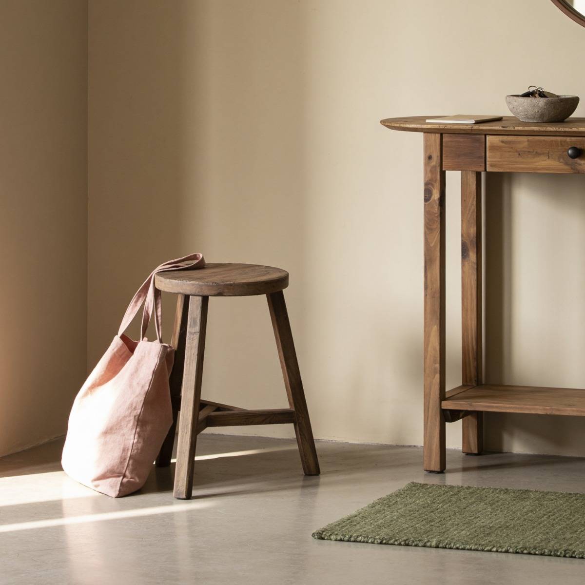 Tabouret en bois recyclé Nolah