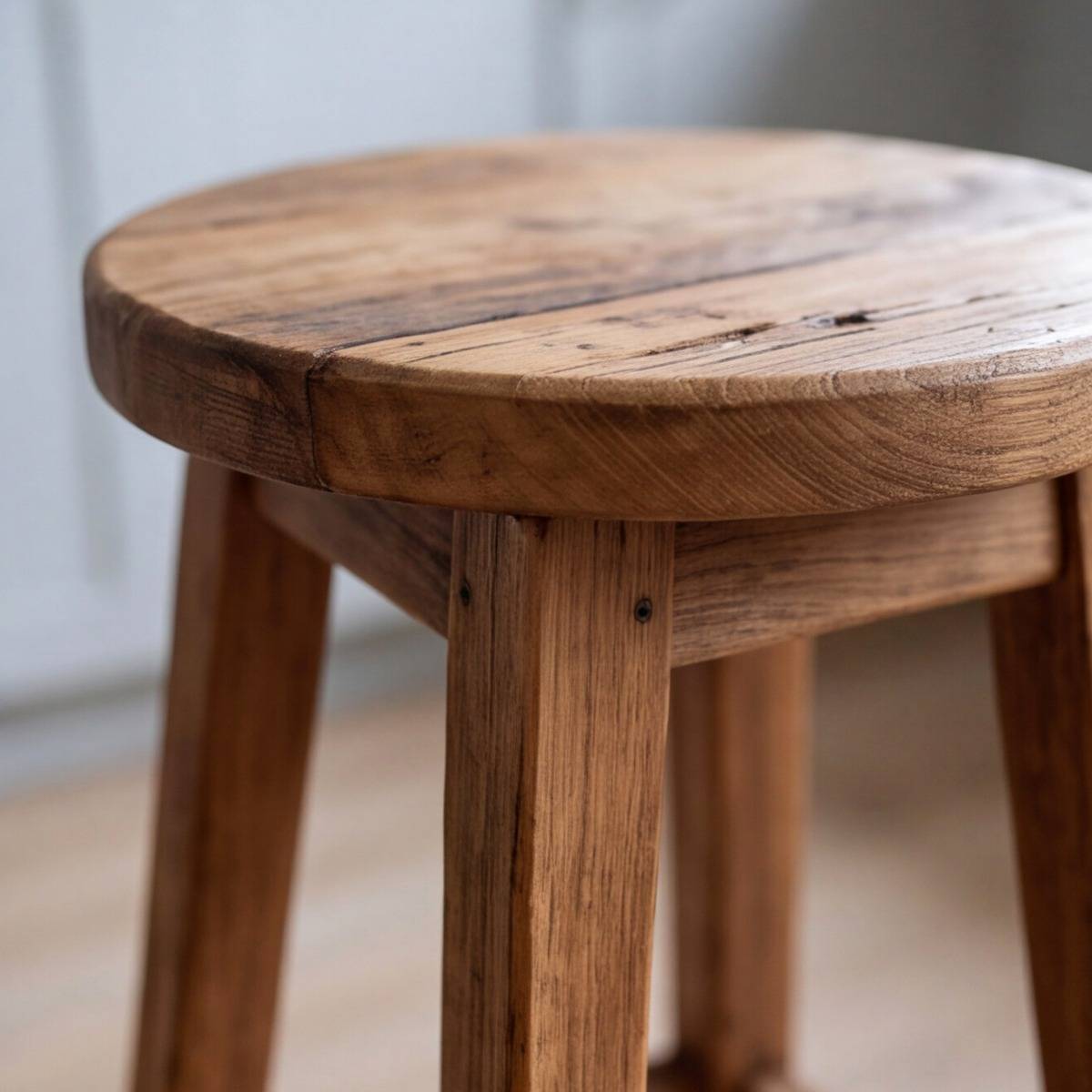 Tabouret de bar en bois recyclé Indra