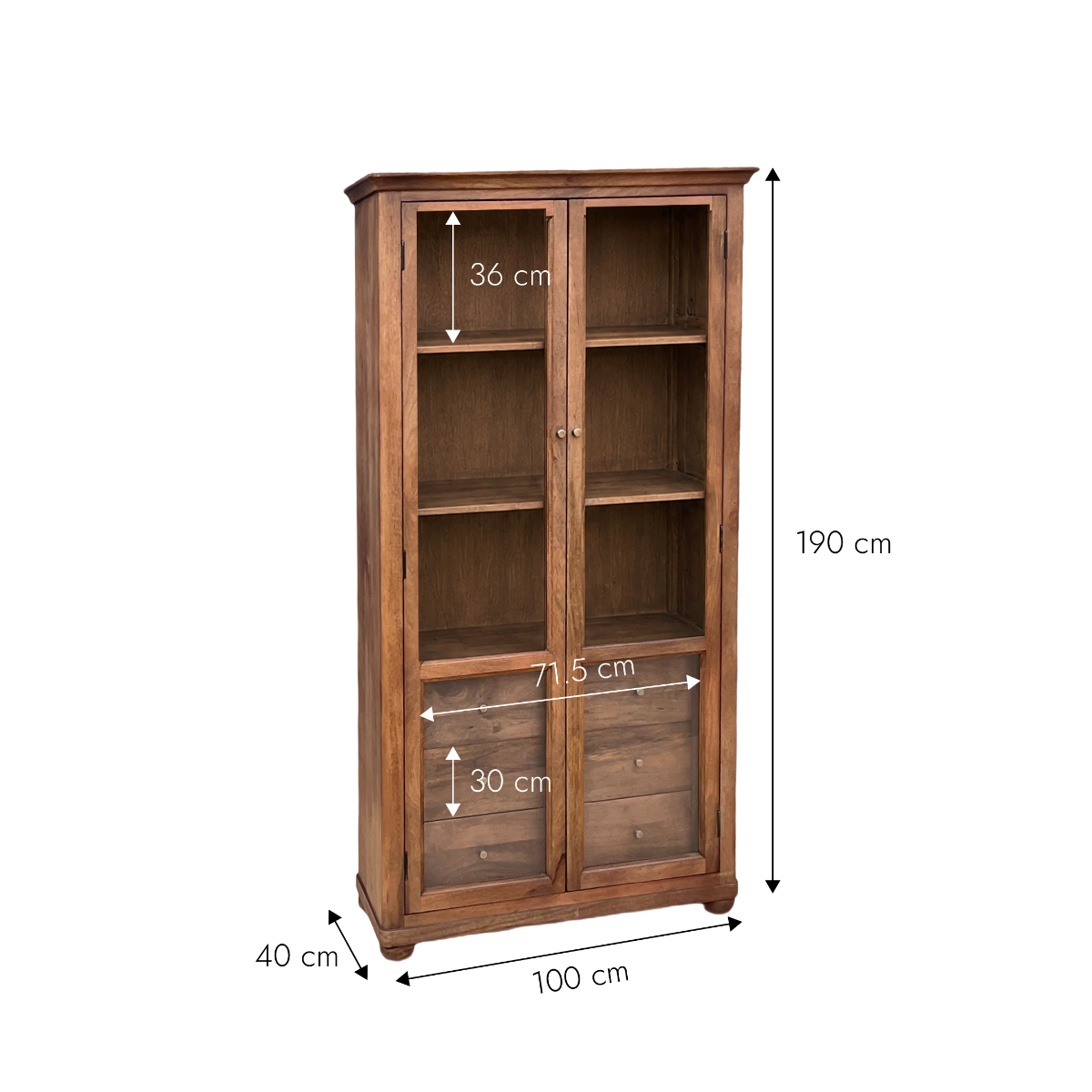 Vitrine en bois recyclé Arno