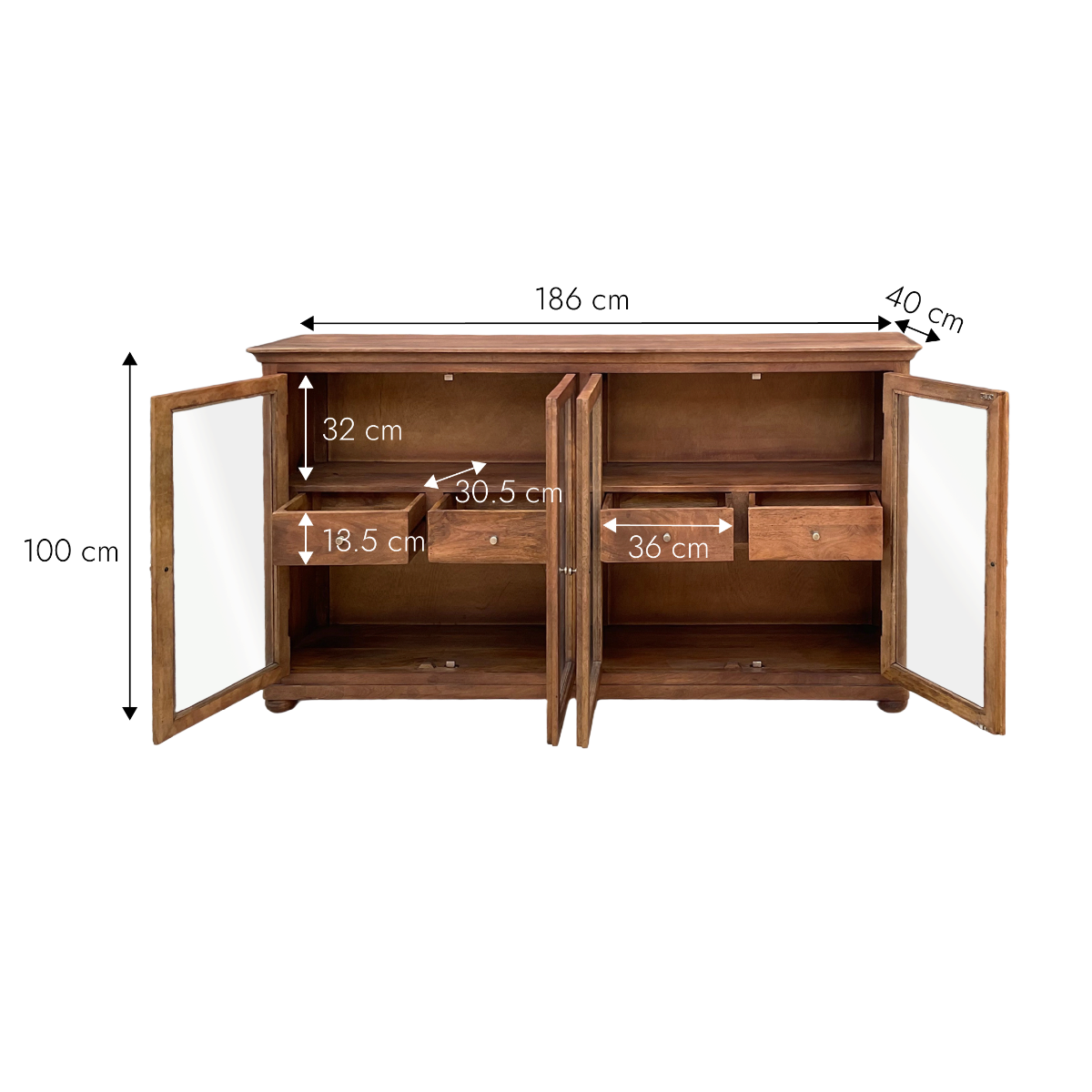 Buffet en bois de manguier Arno