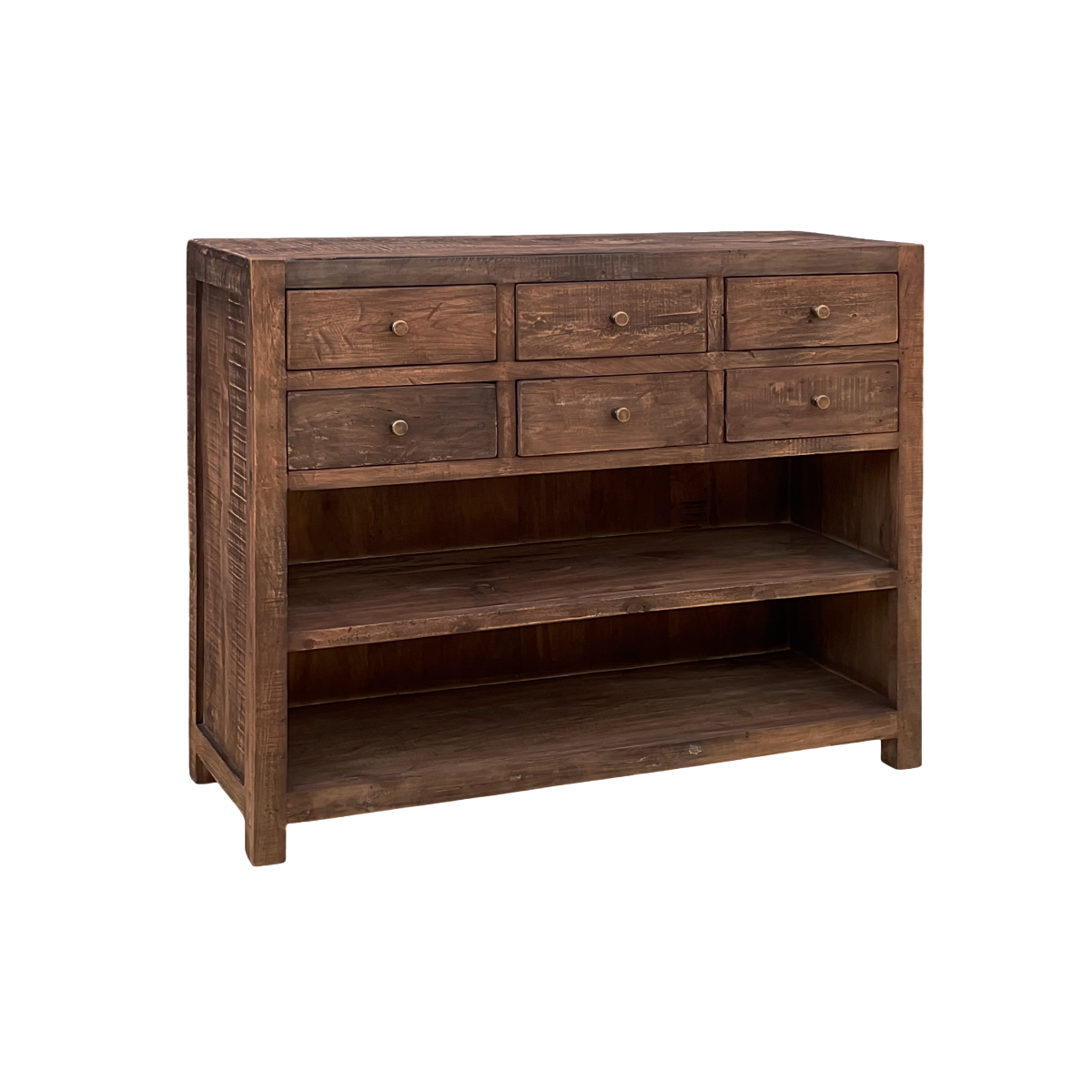 Buffet 6 tiroirs en bois recyclé Indra