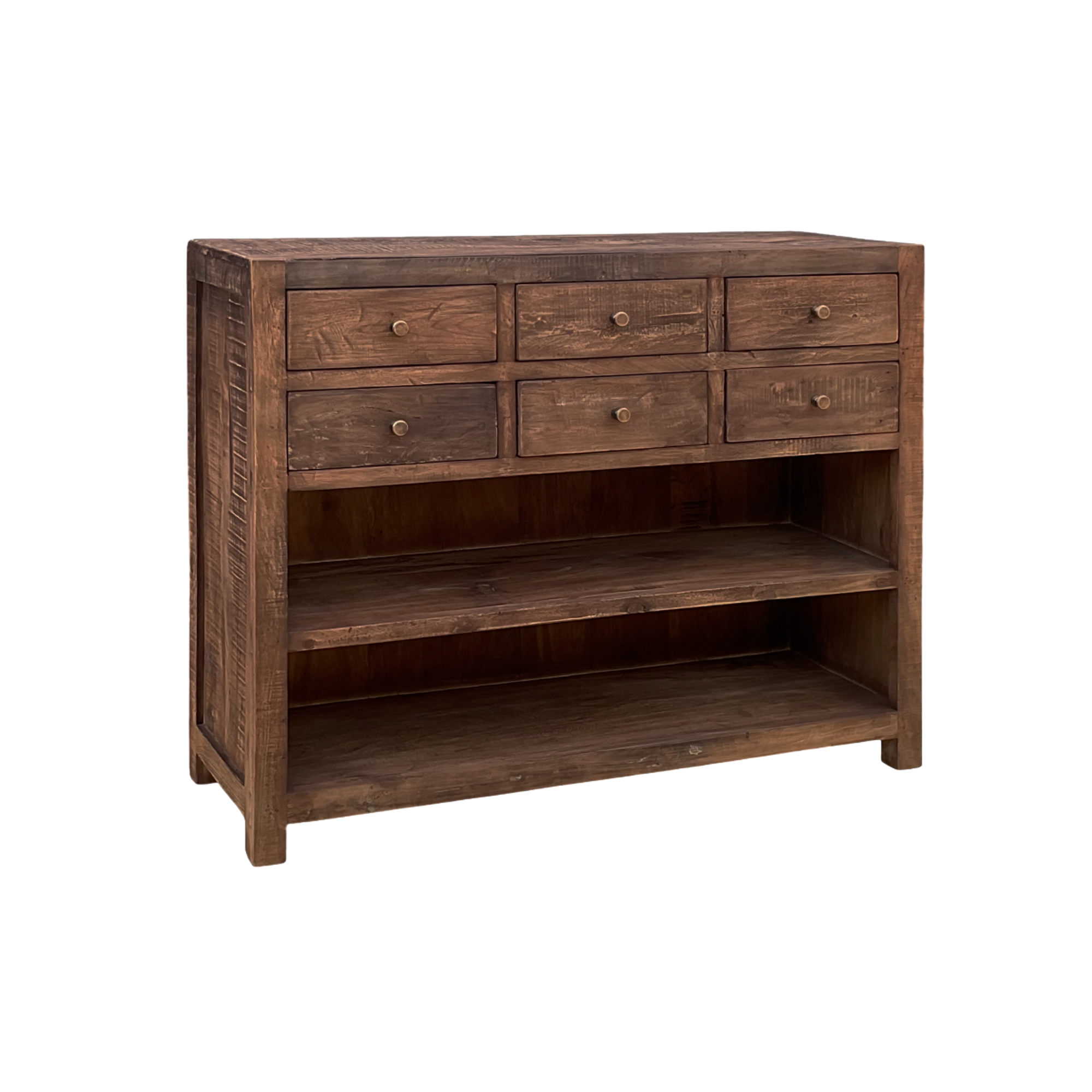 Buffet 6 tiroirs en bois recyclé Indra