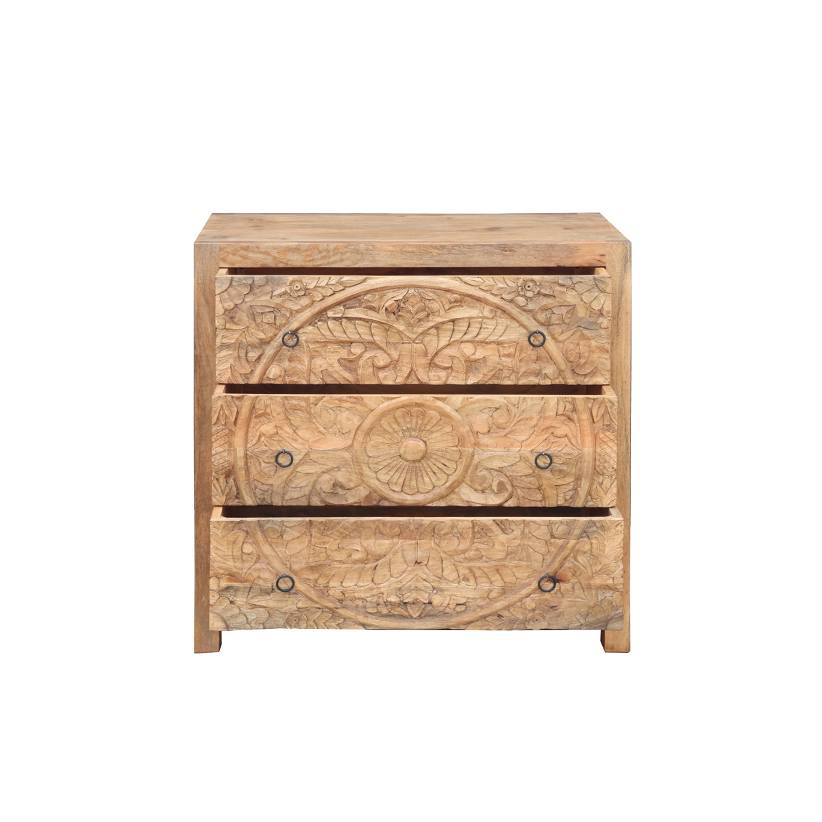 Commode sculpté en bois de manguier Courtney