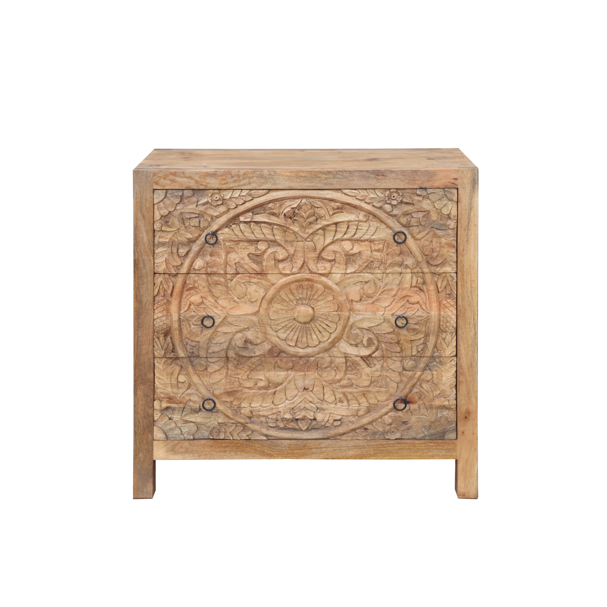 Commode sculpté en bois de manguier Courtney