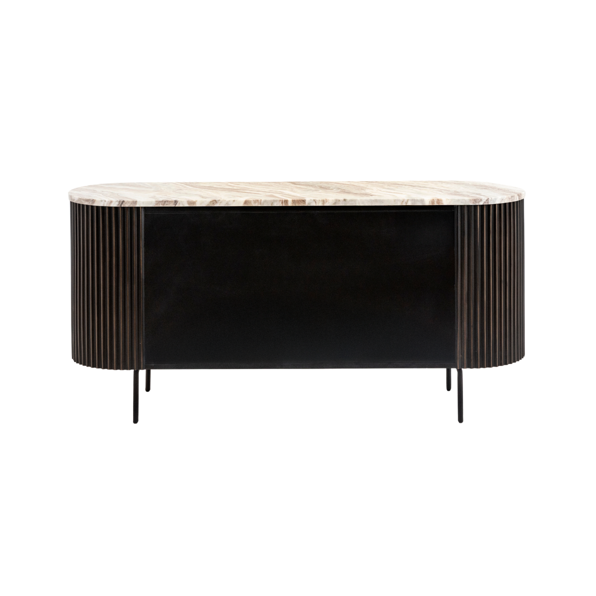 Buffet en métal noir et marbre Alfred
