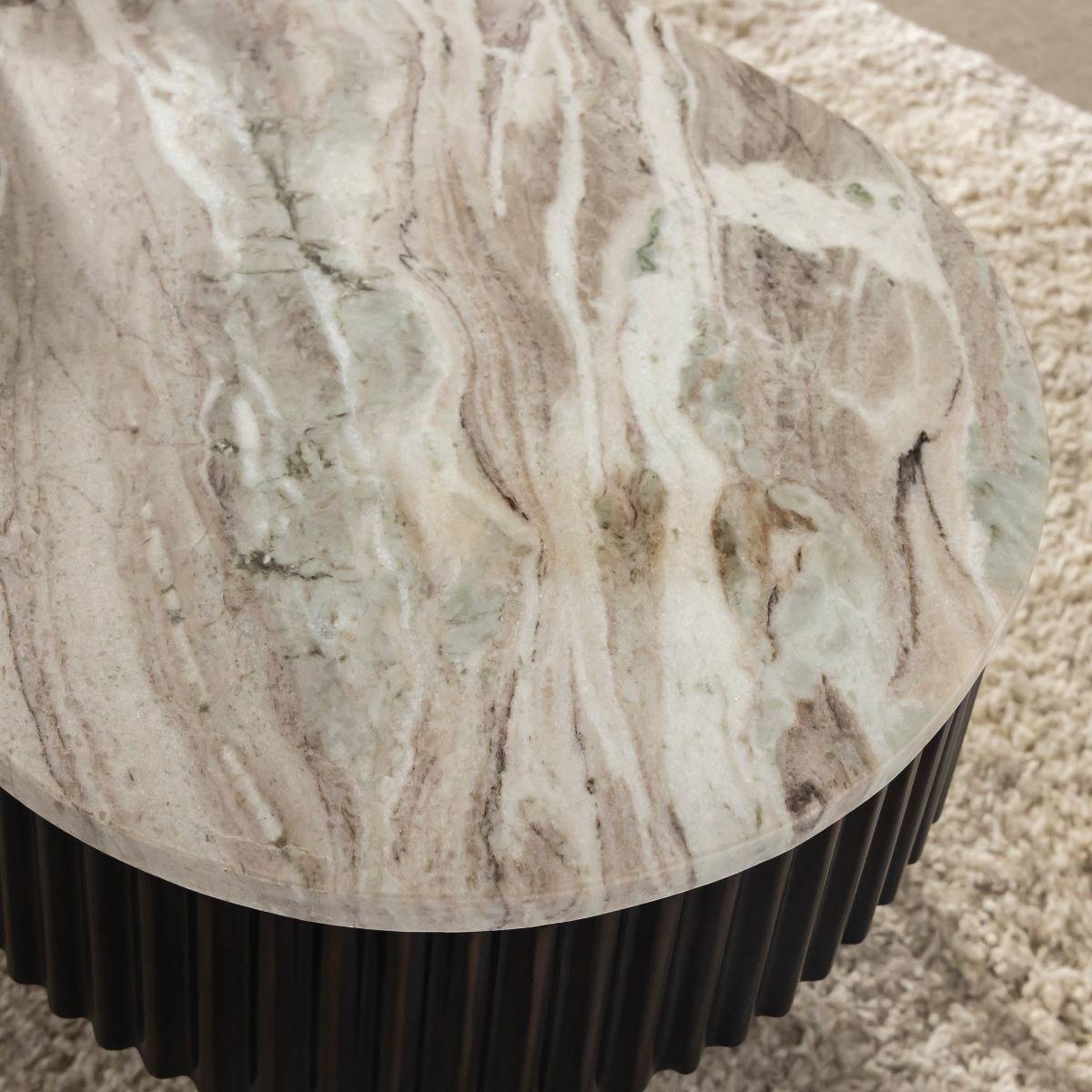 Table basse en métal et marbre Orlando