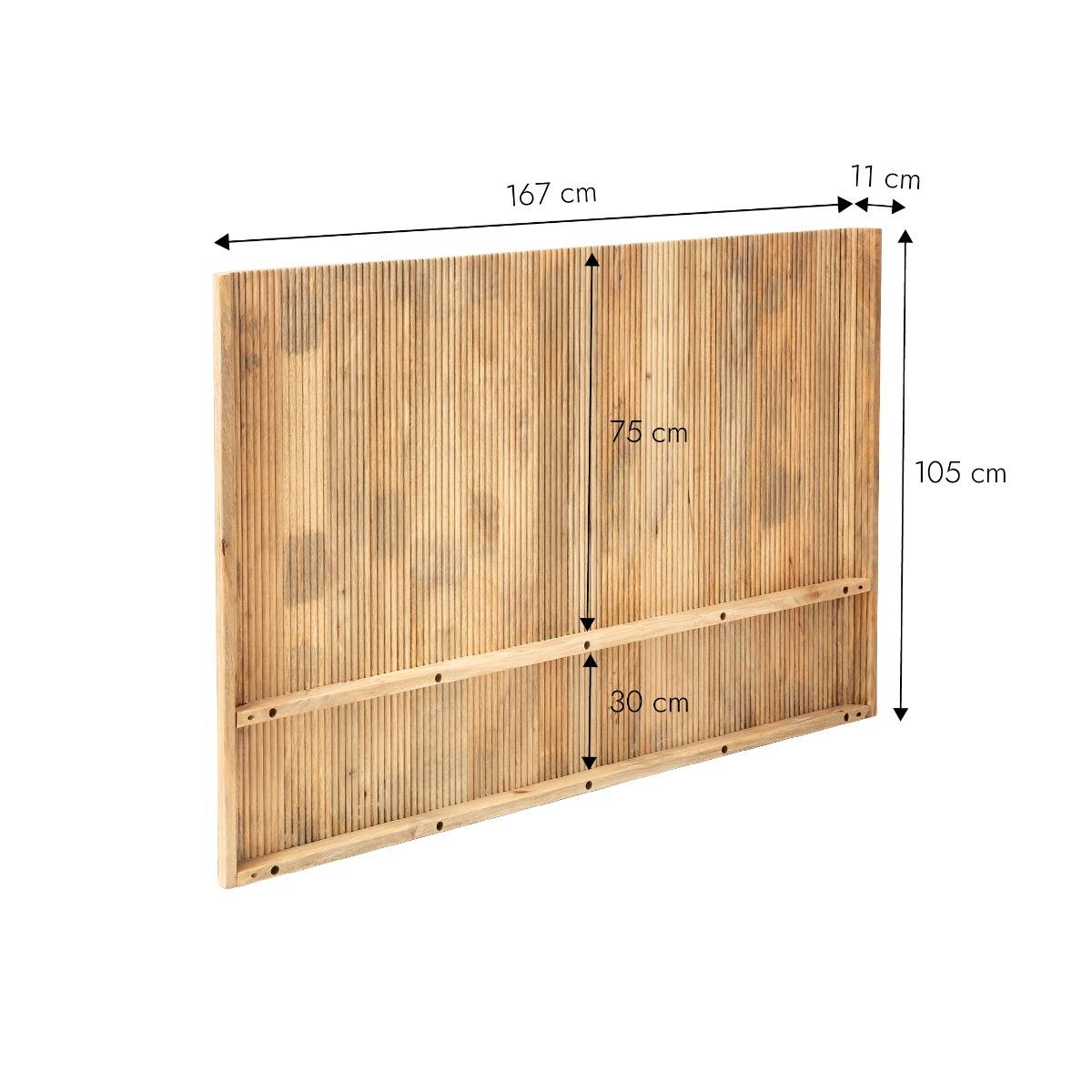 Tête de lit en bois de manguier Palmyre