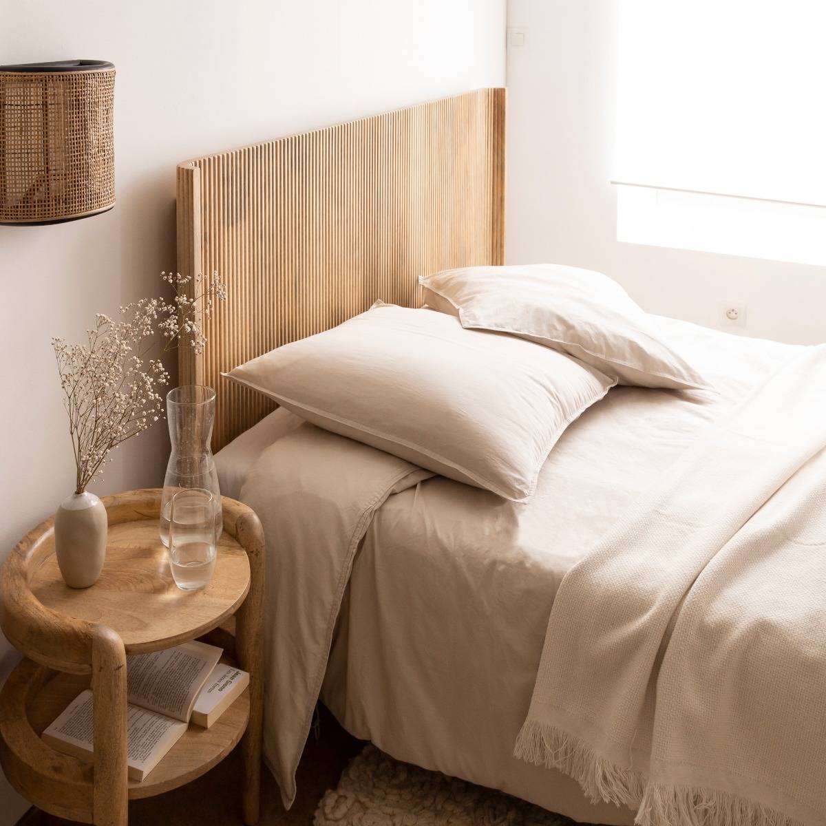 Tête de lit en bois de manguier Palmyre