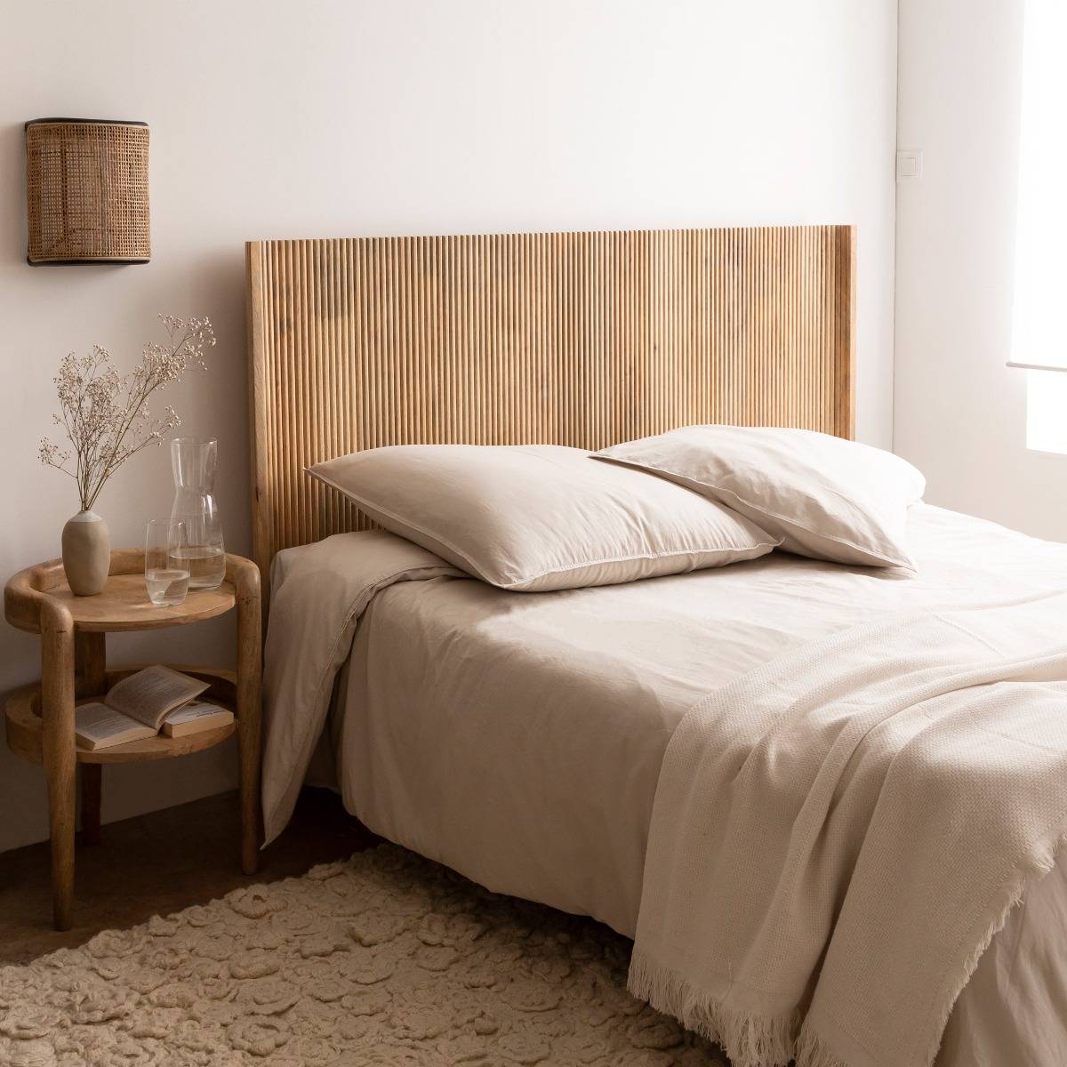 Tête de lit en bois de manguier Palmyre