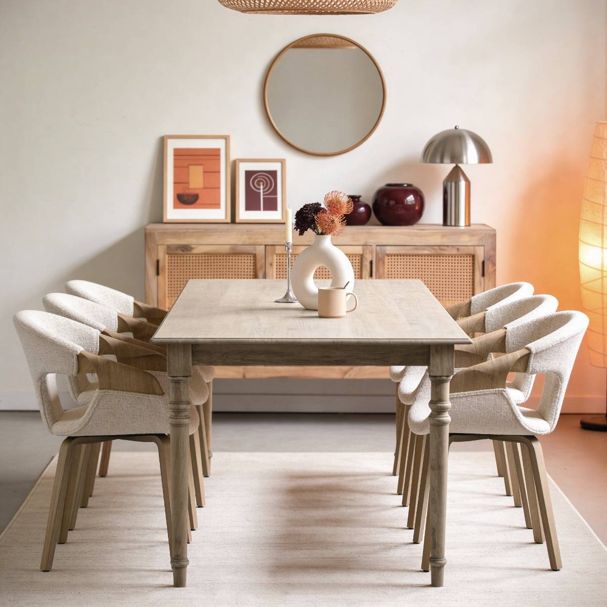 Table à manger en bois de manguier Louis