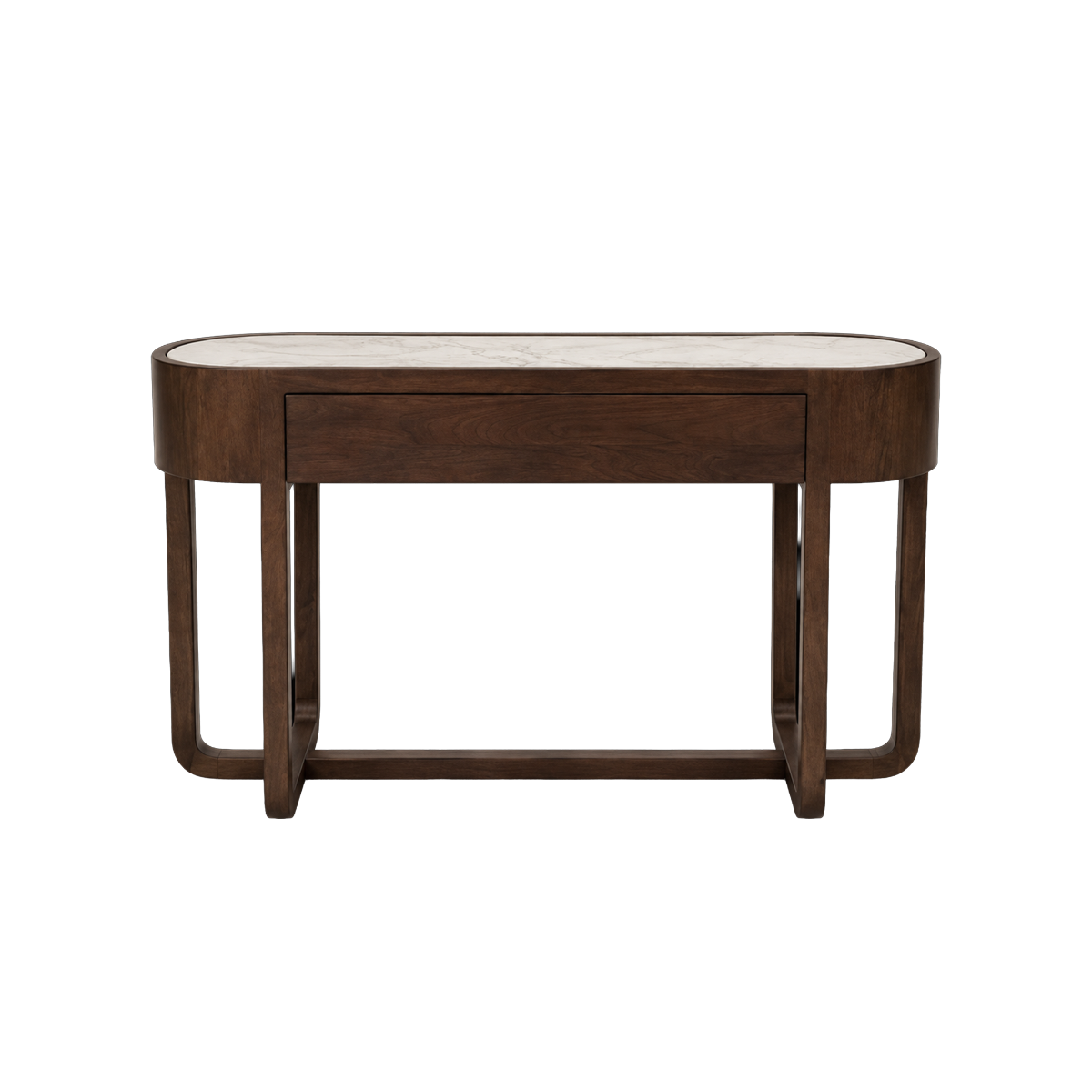 Console en bois de manguier et marbre Isidor