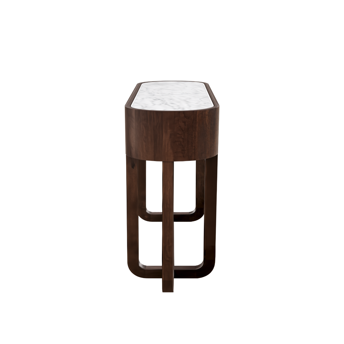 Console en bois de manguier et marbre Isidor