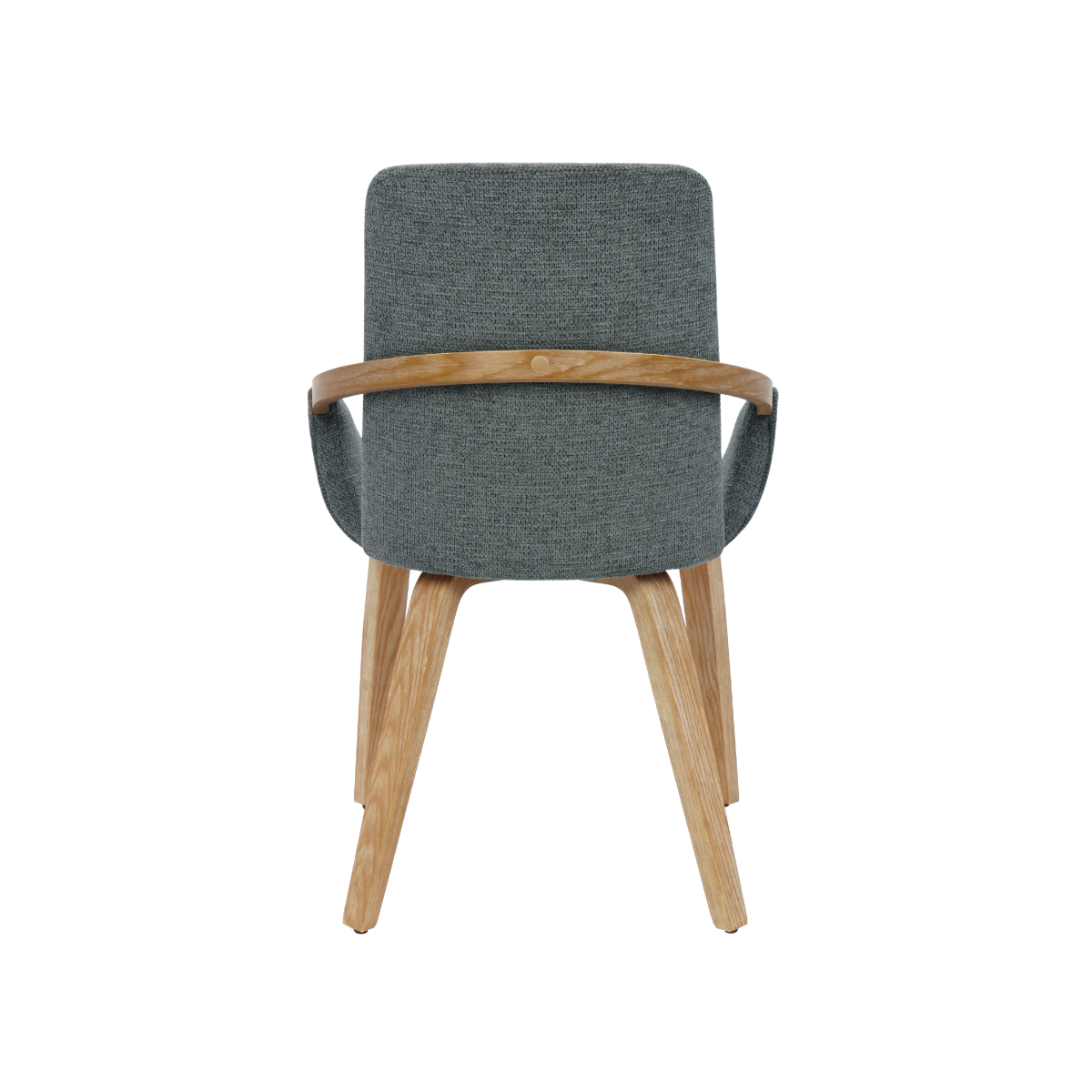 Chaise en bois de sapin et tissu gris chiné Calwen (lot de 2)