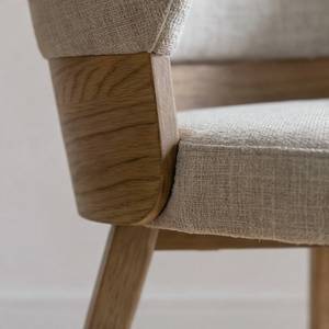 Chaise en bois de sapin et tissu gris chiné Milas (lot de 2)