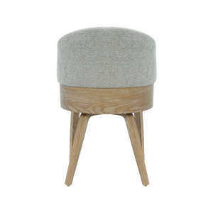 Chaise en bois de sapin et tissu gris chiné Milas (lot de 2)