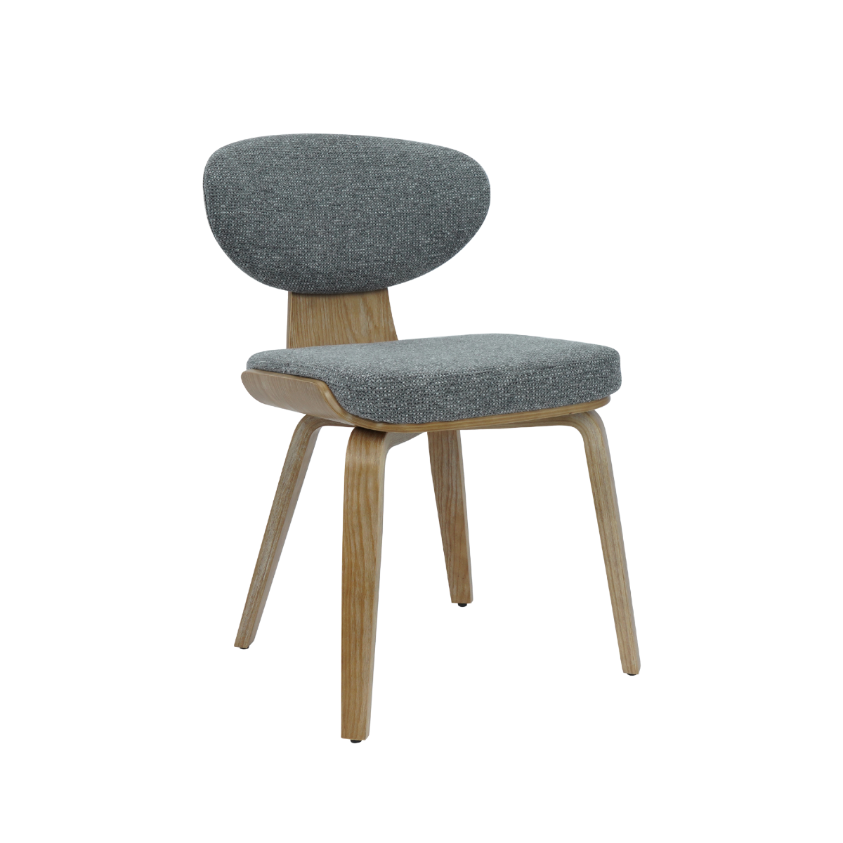 Chaise en bois de sapin et tissu gris ardoise Asda (lot de 2)