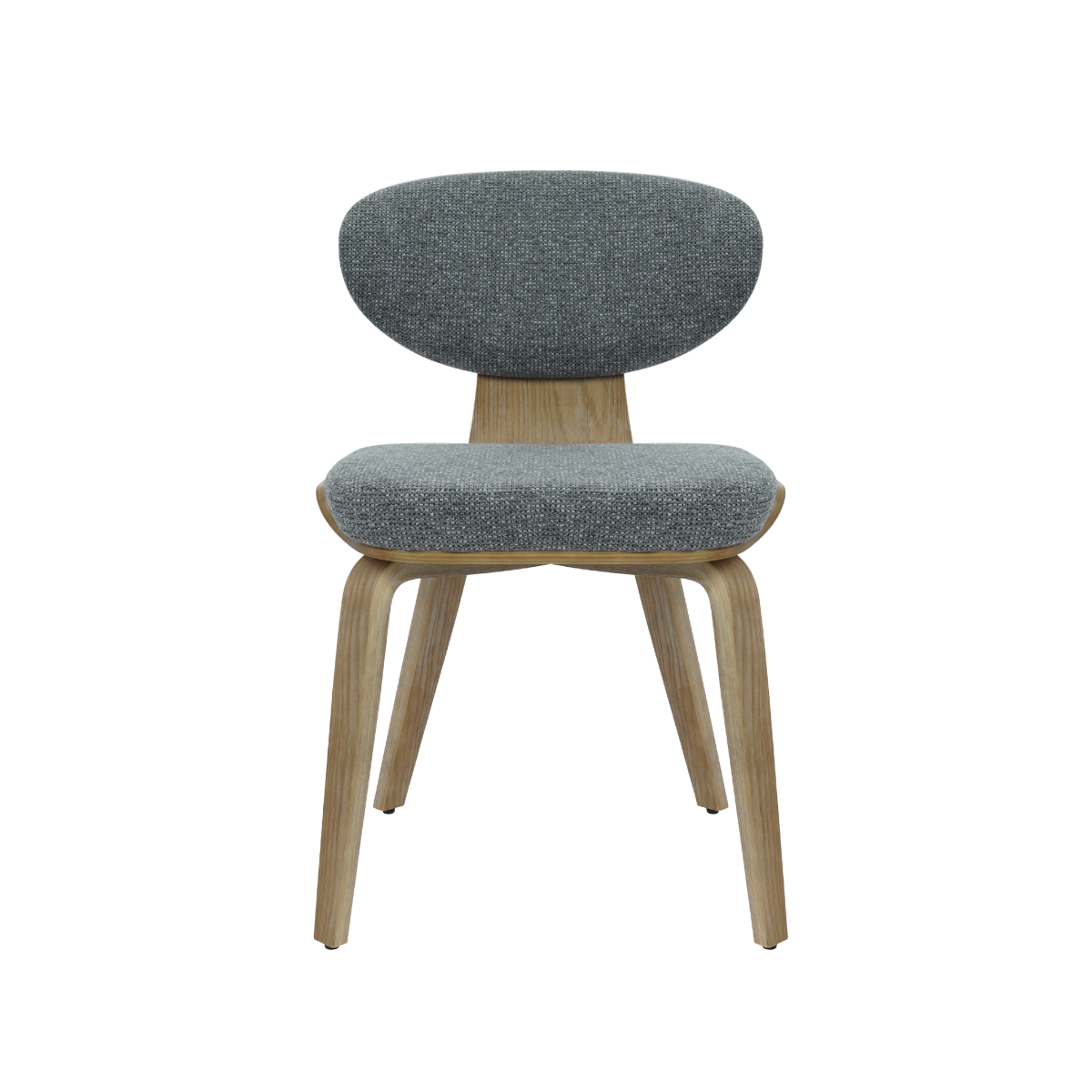 Chaise en bois de sapin et tissu gris ardoise Asda (lot de 2)