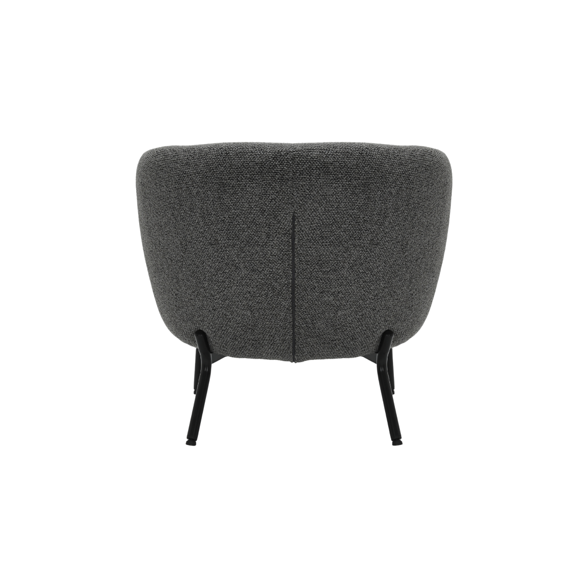 Fauteuil en tissu gris anthracite et pieds en métal Erya