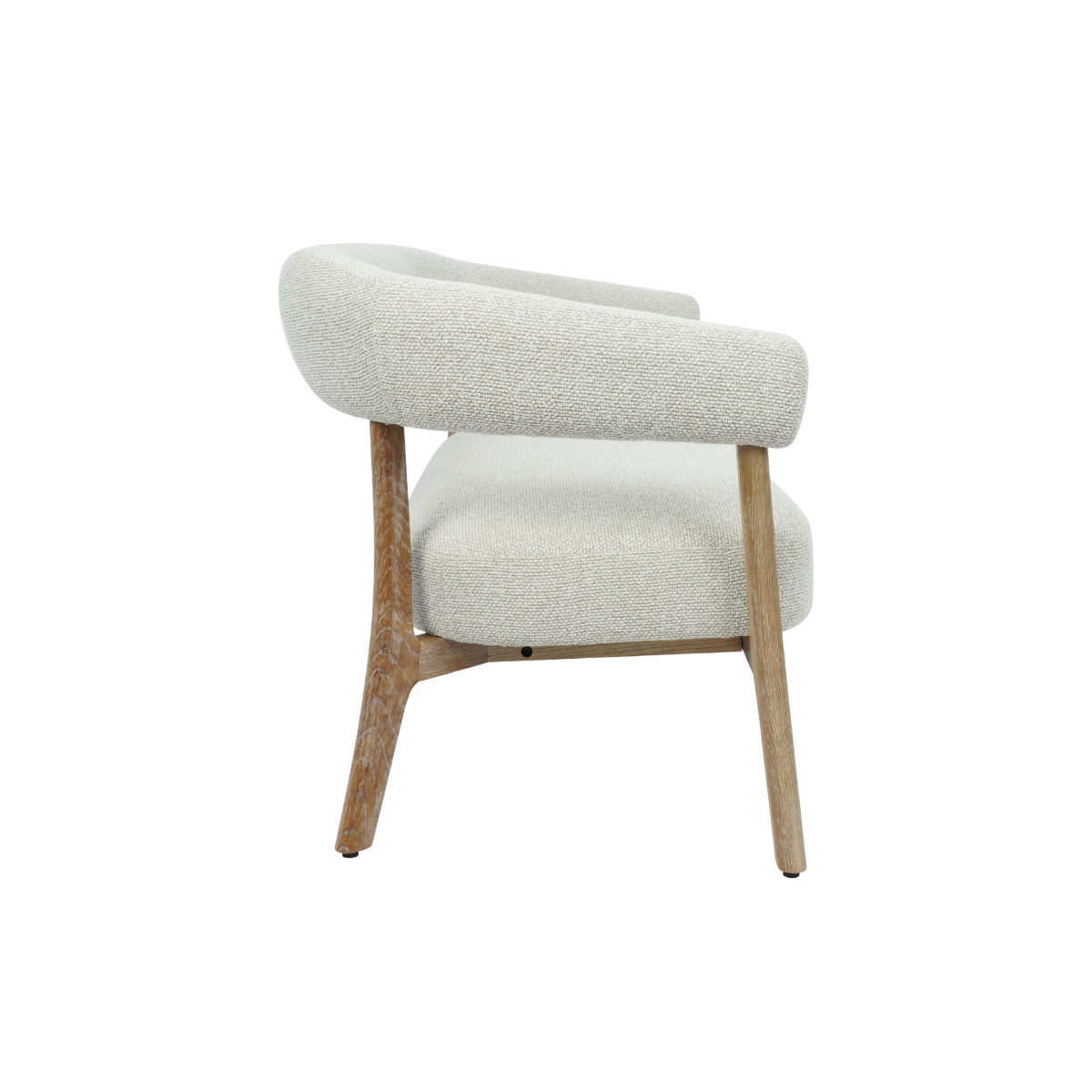 Banc d'entrée en bois et tissu écru Freya