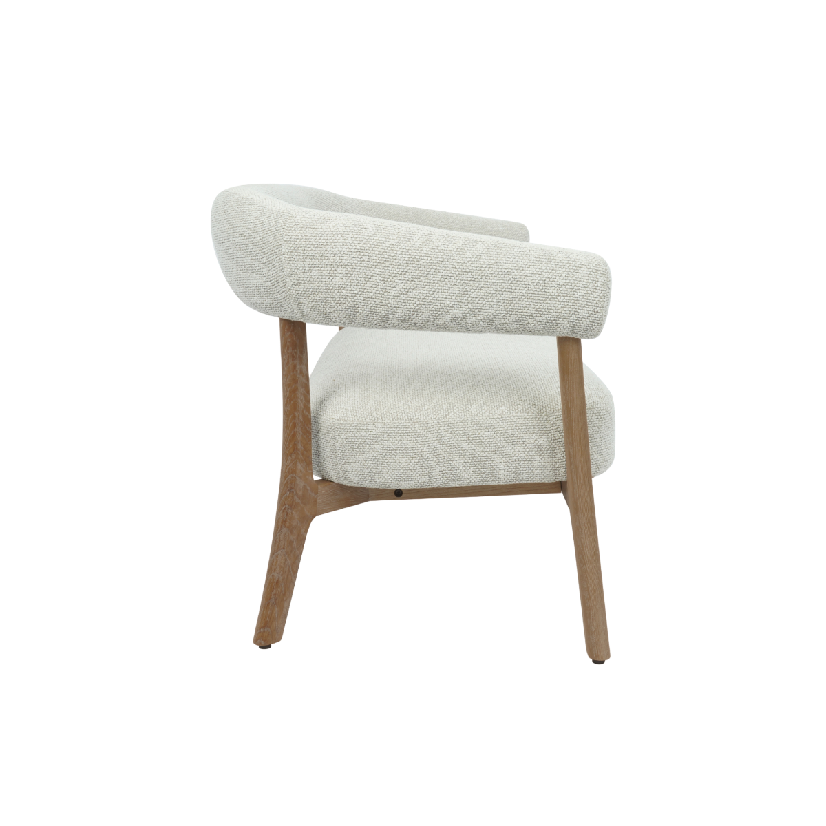 Canapé en bois et tissu écru Freya