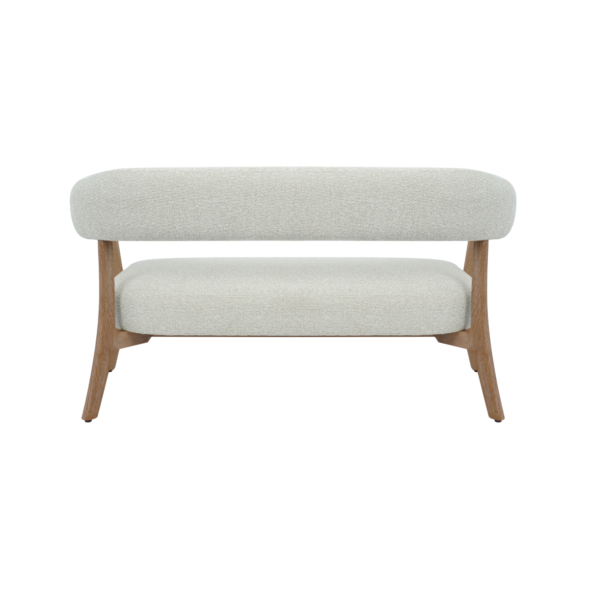 Canapé en bois et tissu écru Freya