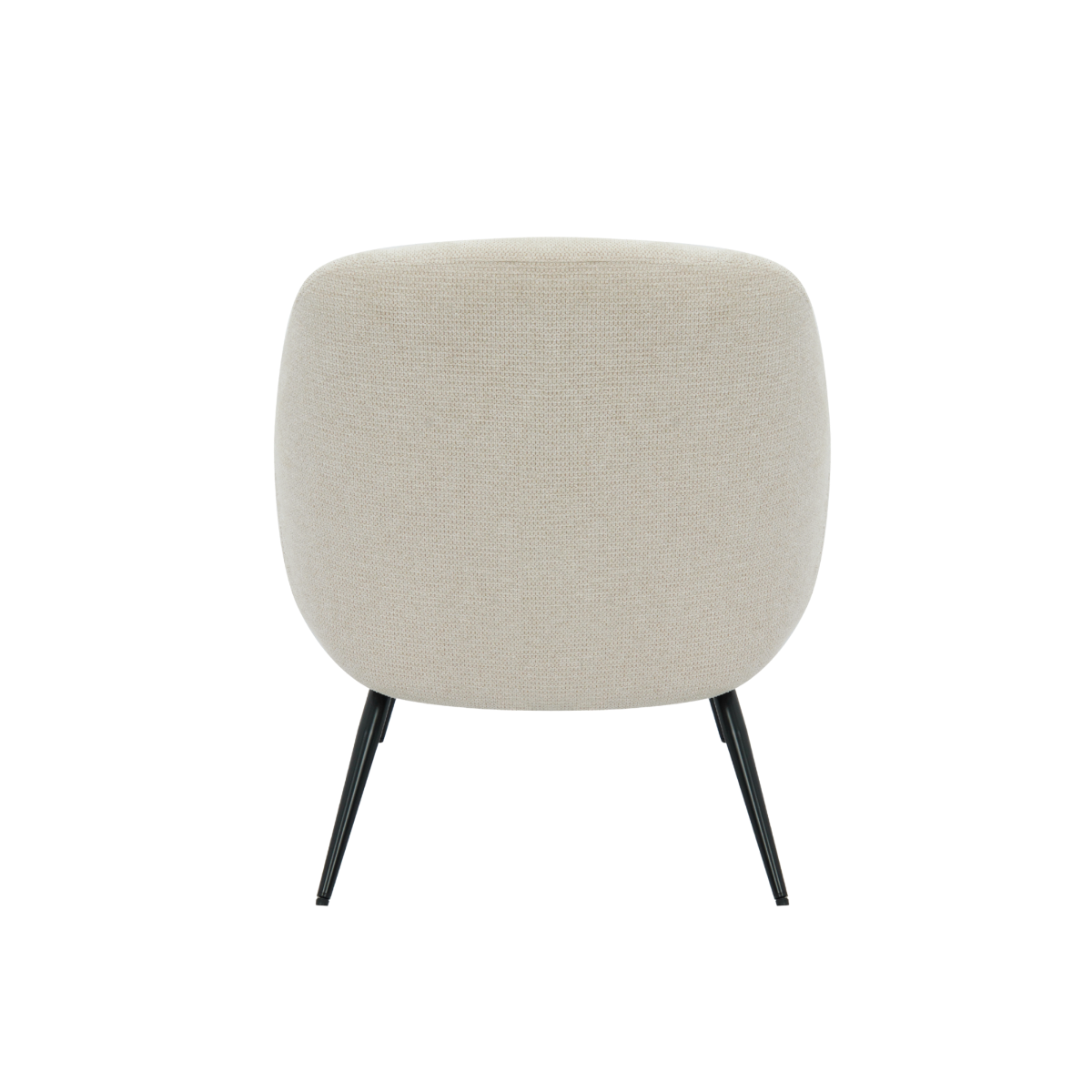 Fauteuil en bois et tissu écru Elowen