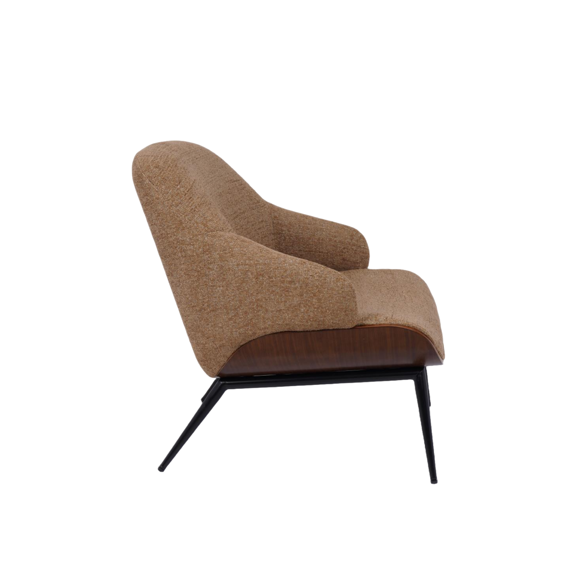 Fauteuil en bois et tissu sable Elowen