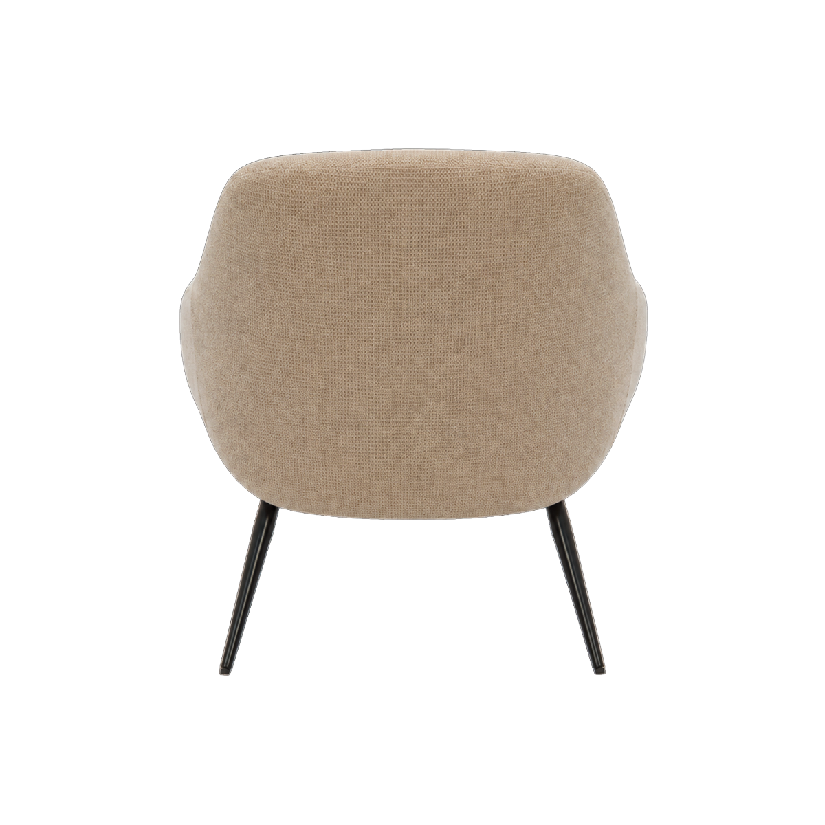 Fauteuil en bois et tissu beige Elowen