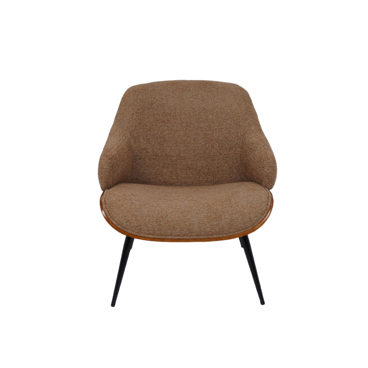 Fauteuil en bois et tissu sable Elowen
