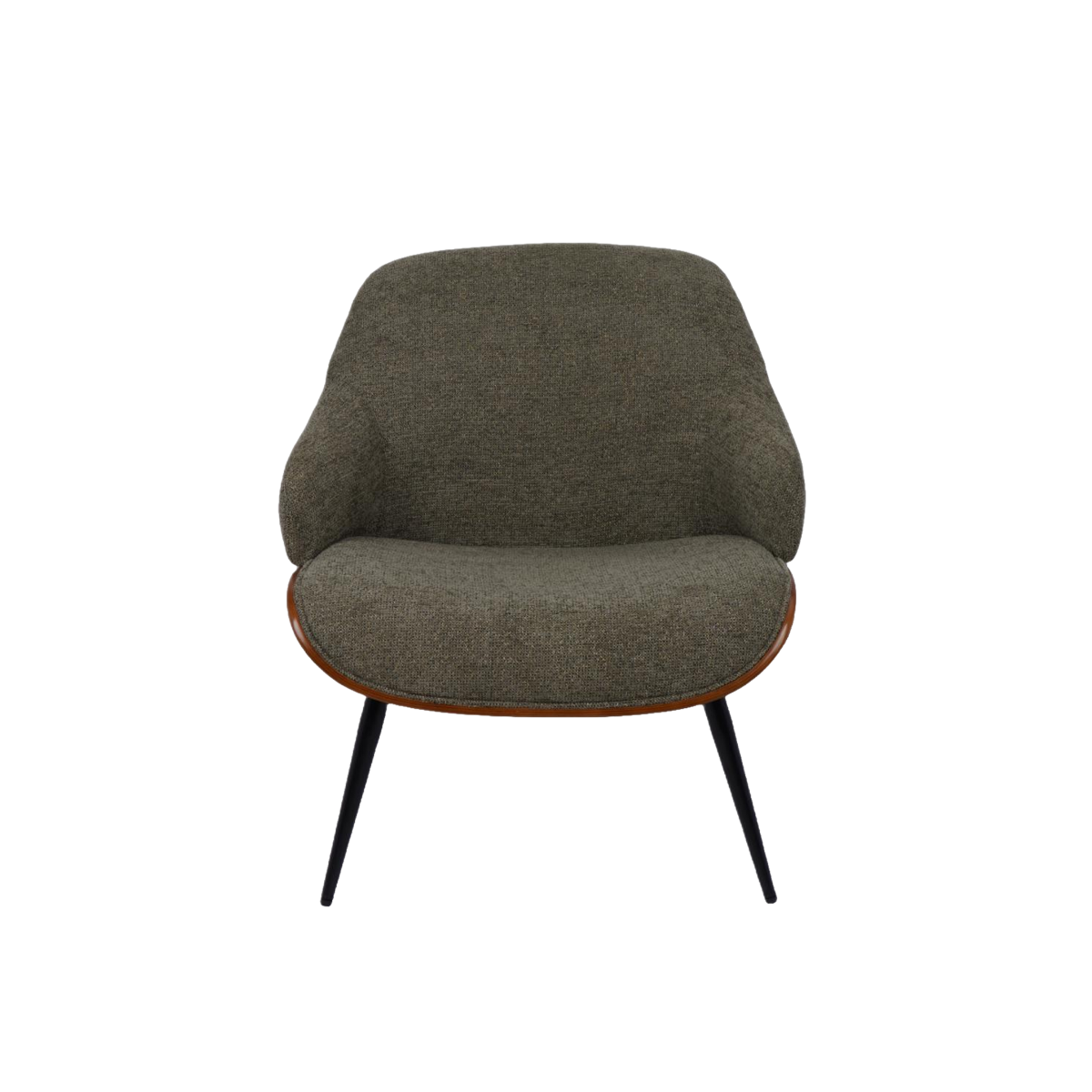 Fauteuil en bois et tissu vert Elowen