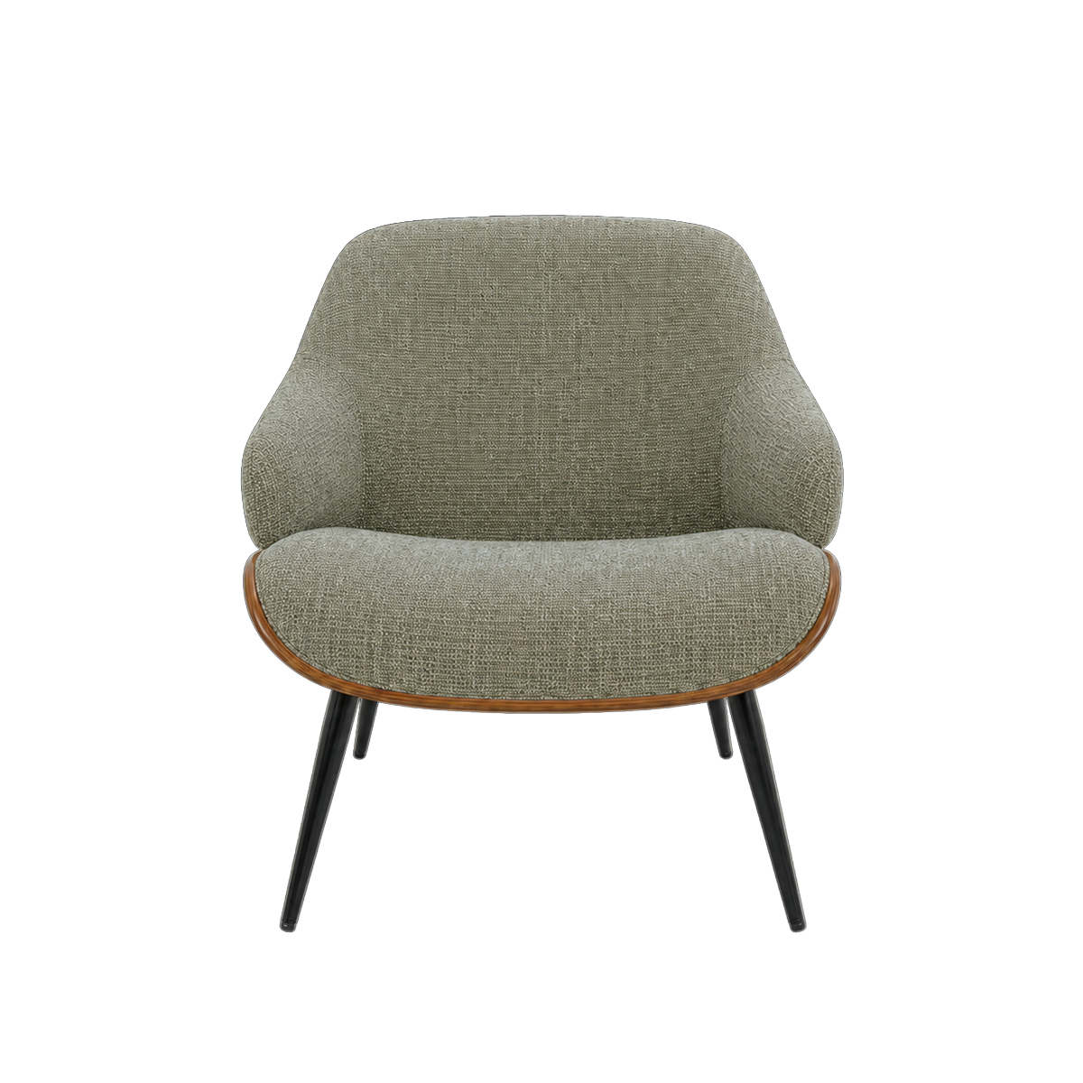 Fauteuil en bois et tissu vert Elowen
