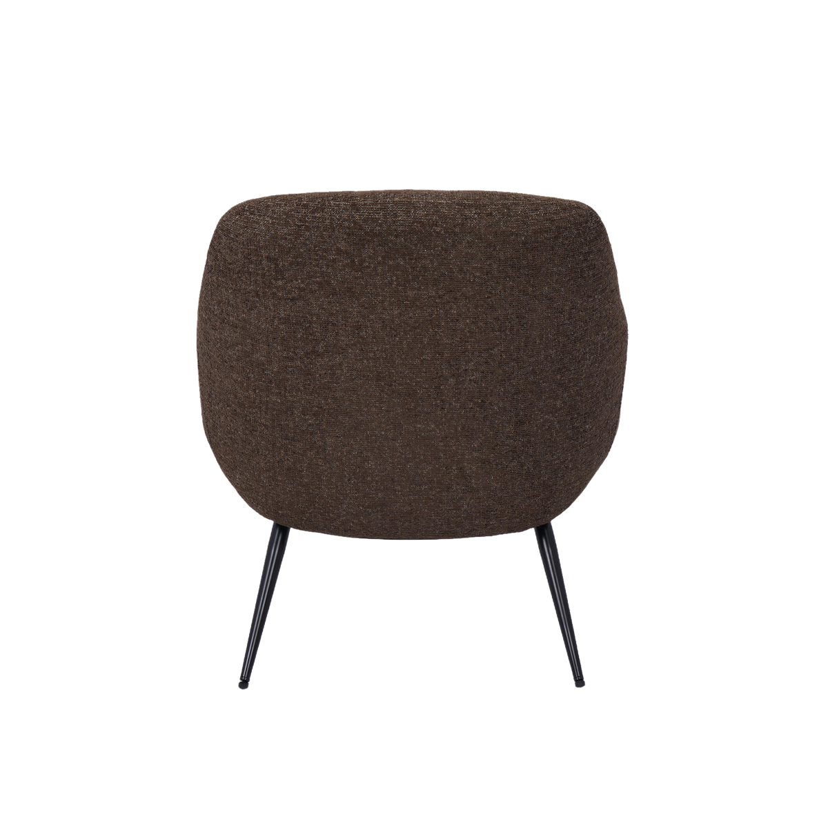 Fauteuil en bois et tissu marron Elowen