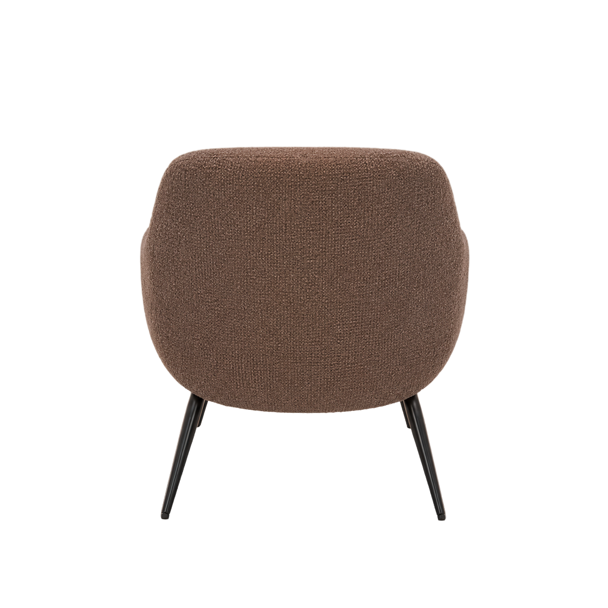 Fauteuil en bois et tissu marron Elowen