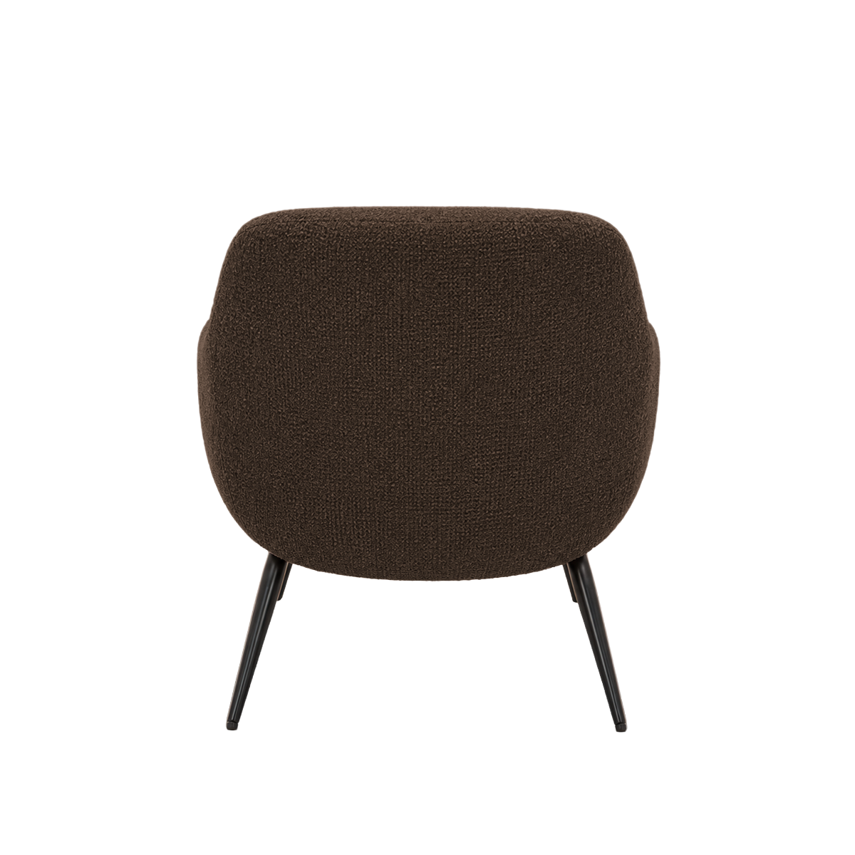 Fauteuil en bois et tissu marron Elowen
