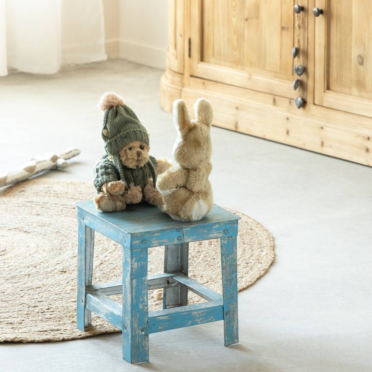 Petit tabouret en métal Alban