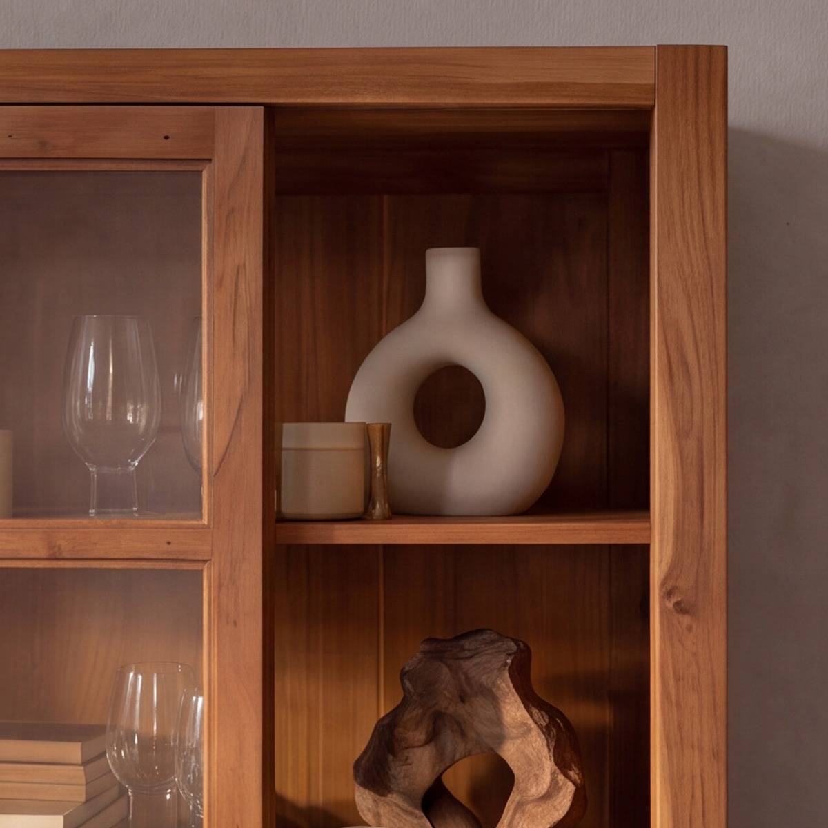 Vaisselier en bois d'acacia Magda