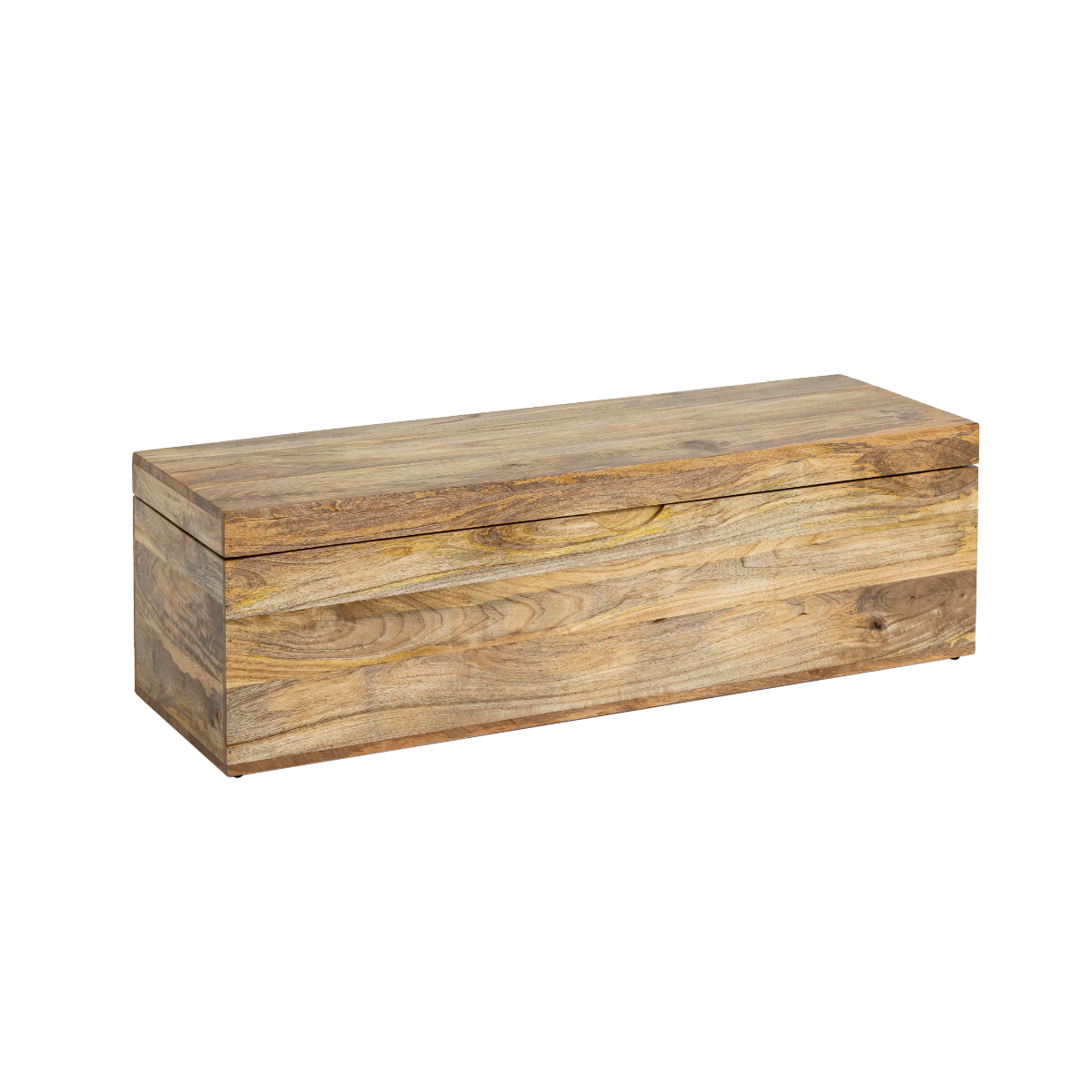 Coffre banc en bois de manguier clair Babeth