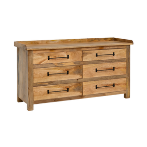 Commode en bois de manguier 6 tiroirs Dolly